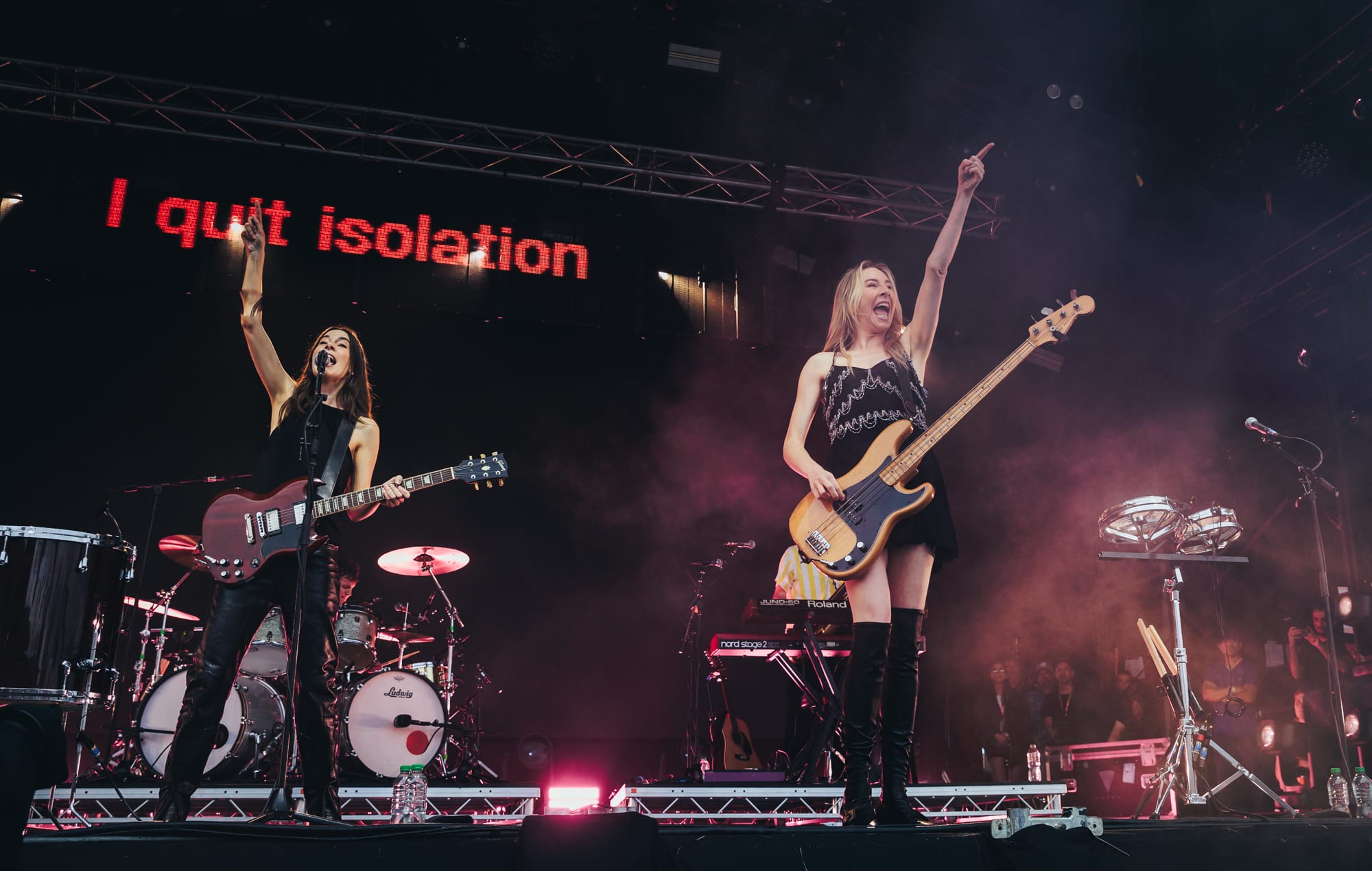 Haim live at Glastonbury 2025,