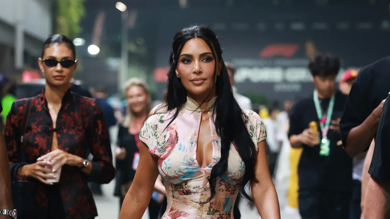 Kim Kardashian Brings the Va-Va-Vroom to F1 WAG Style