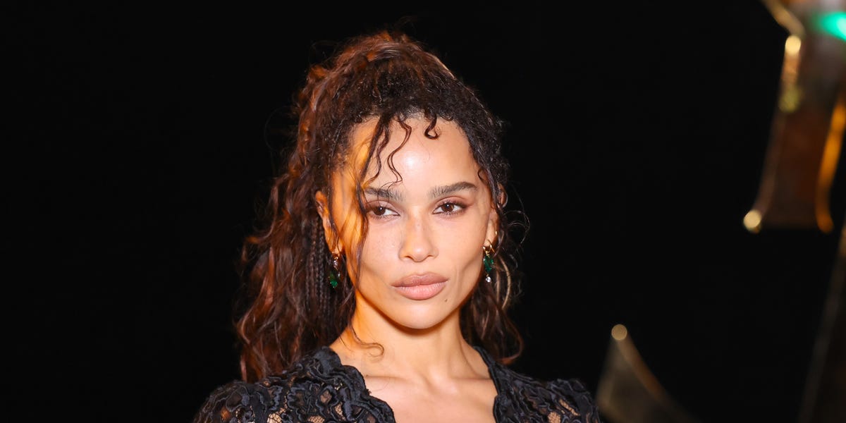 Zoë Kravitz’s Delicate Little Lace Set Is Naked Dressing Done Right