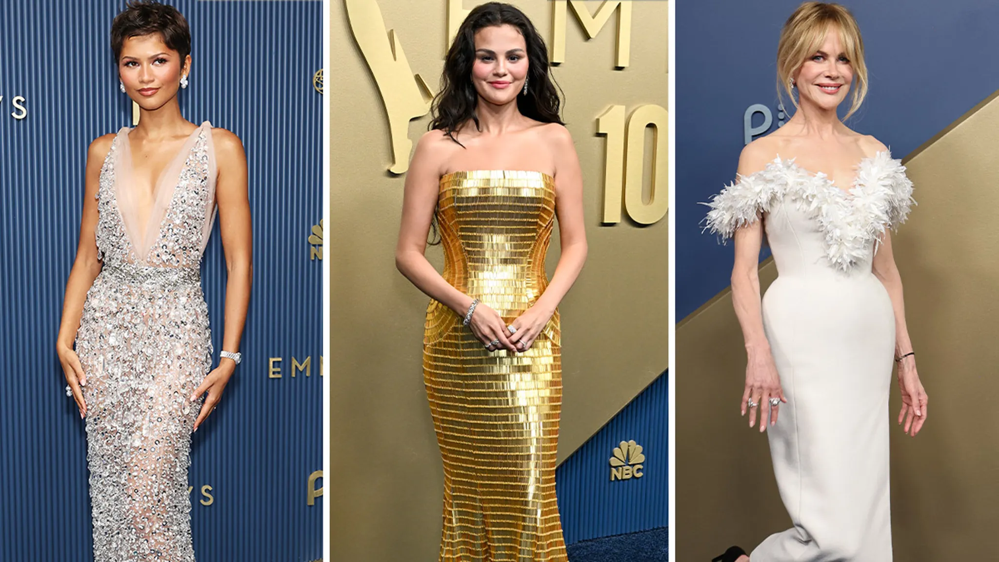 Zendaya, Selena Gomez, and Nicole Kidman arrive on the Emmys red carpet