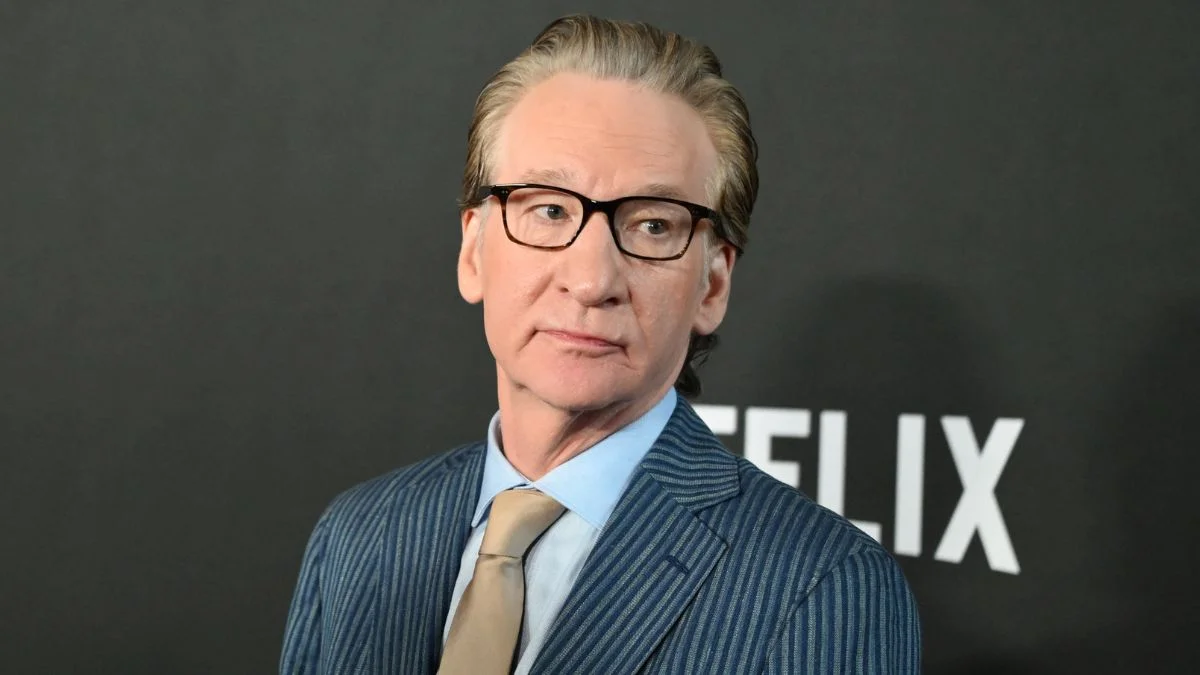 Bill Maher speaking on the set of his HBO show Real Time
