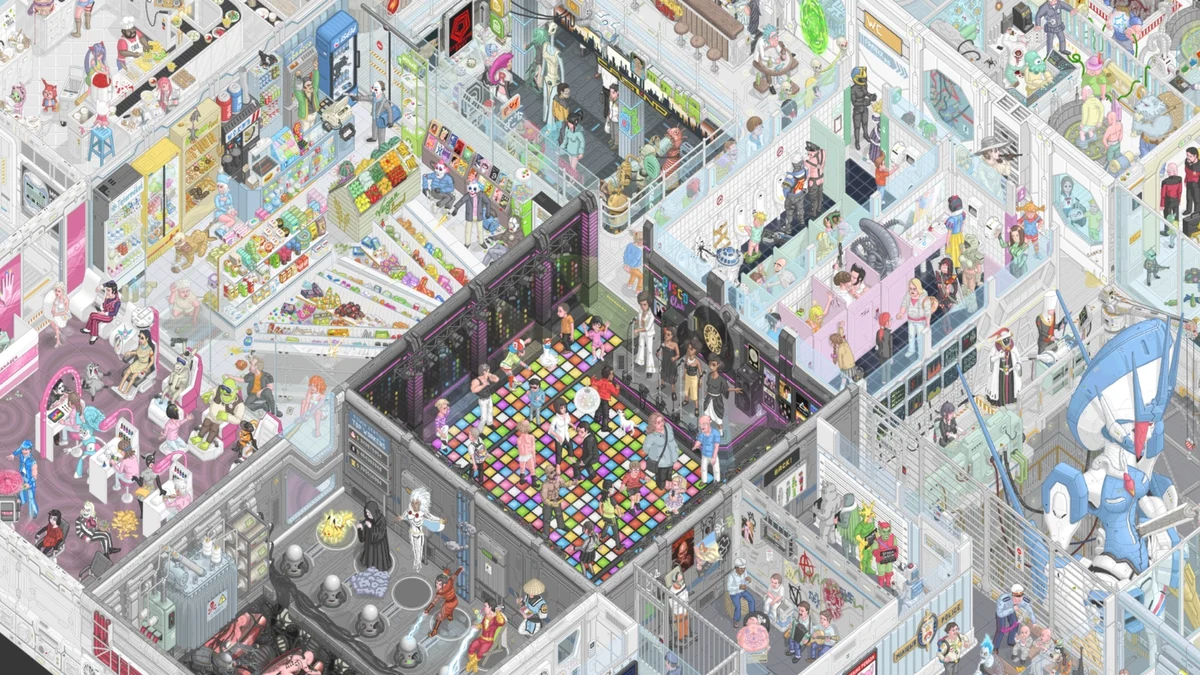 Superman and Goku in the story: 'Where's Waldo' Style Browser Game Packs Hundreds Of Movie And Video Game Icons Into One Map