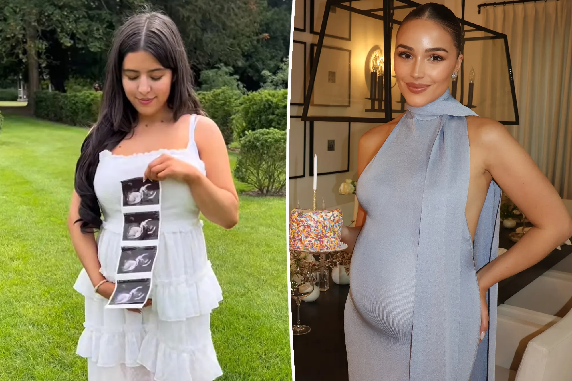 Olivia Culpo posing at a public Hollywood event