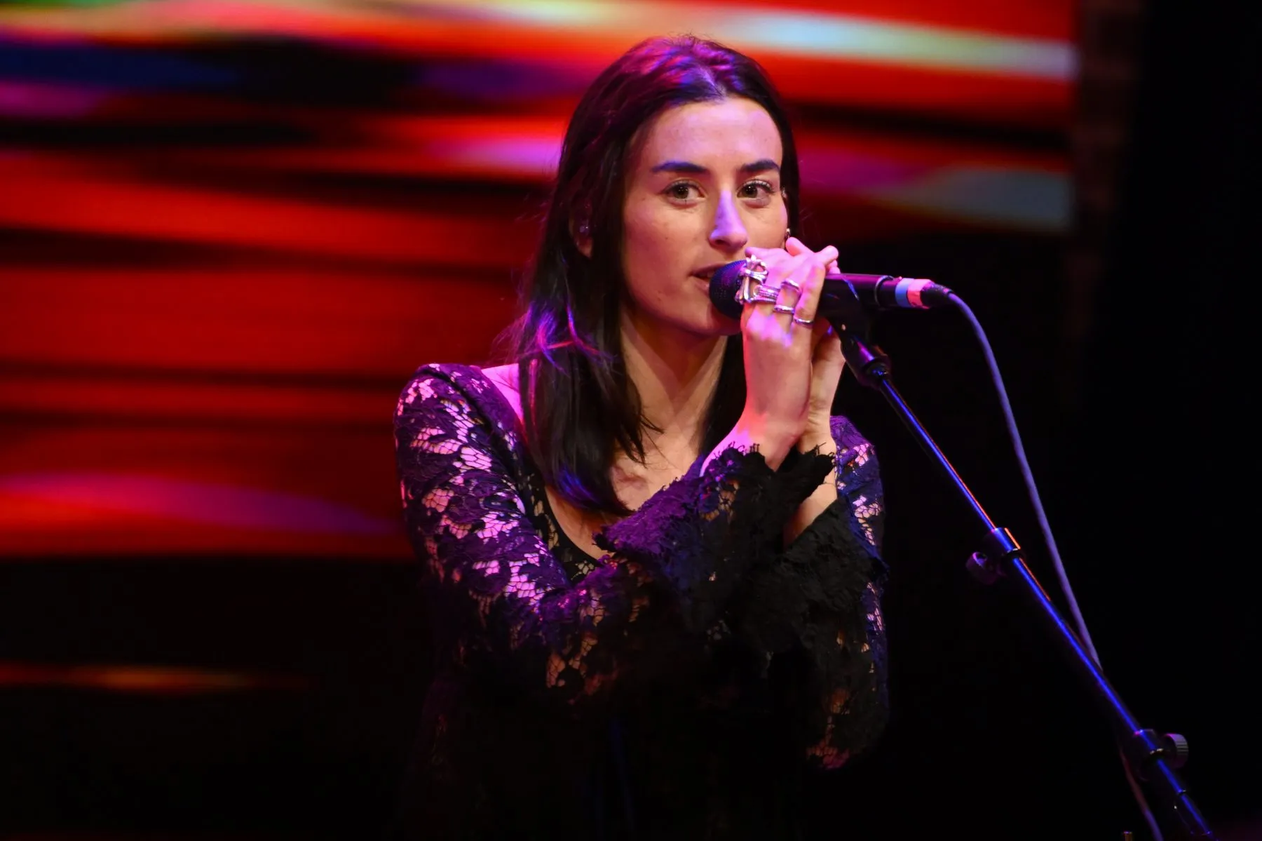 NASHVILLE, TENNESSEE - JUNE 04: Stella Lefty performs onstage during SiriusXM The Highway's Music Row Happy Hour: CMA Fest Edition at Chief's on Broadway on June 04, 2026 in Nashville, Tennessee. (Photo by Jason Davis/G