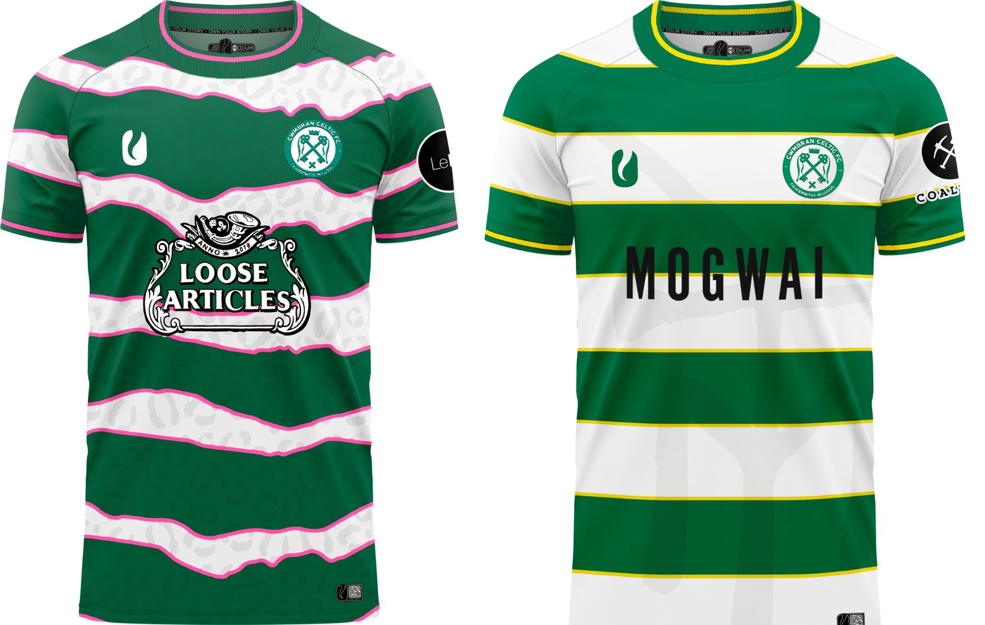 Cwmbran Celtic FC X Mogwai and Loose Articles kits.