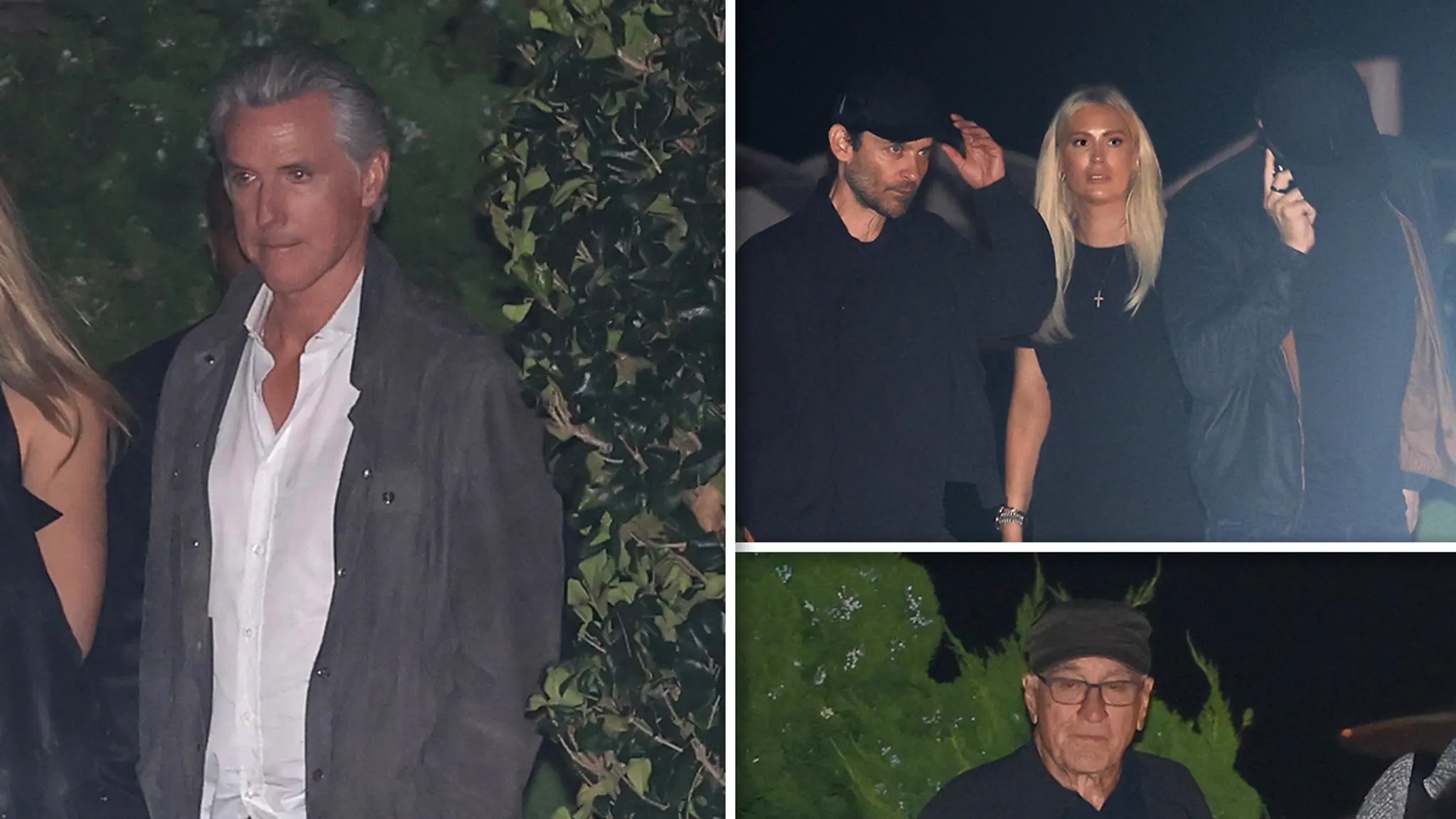 Leonardo DiCaprio, Robert De Niro, and Tobey Maguire seen on an outing