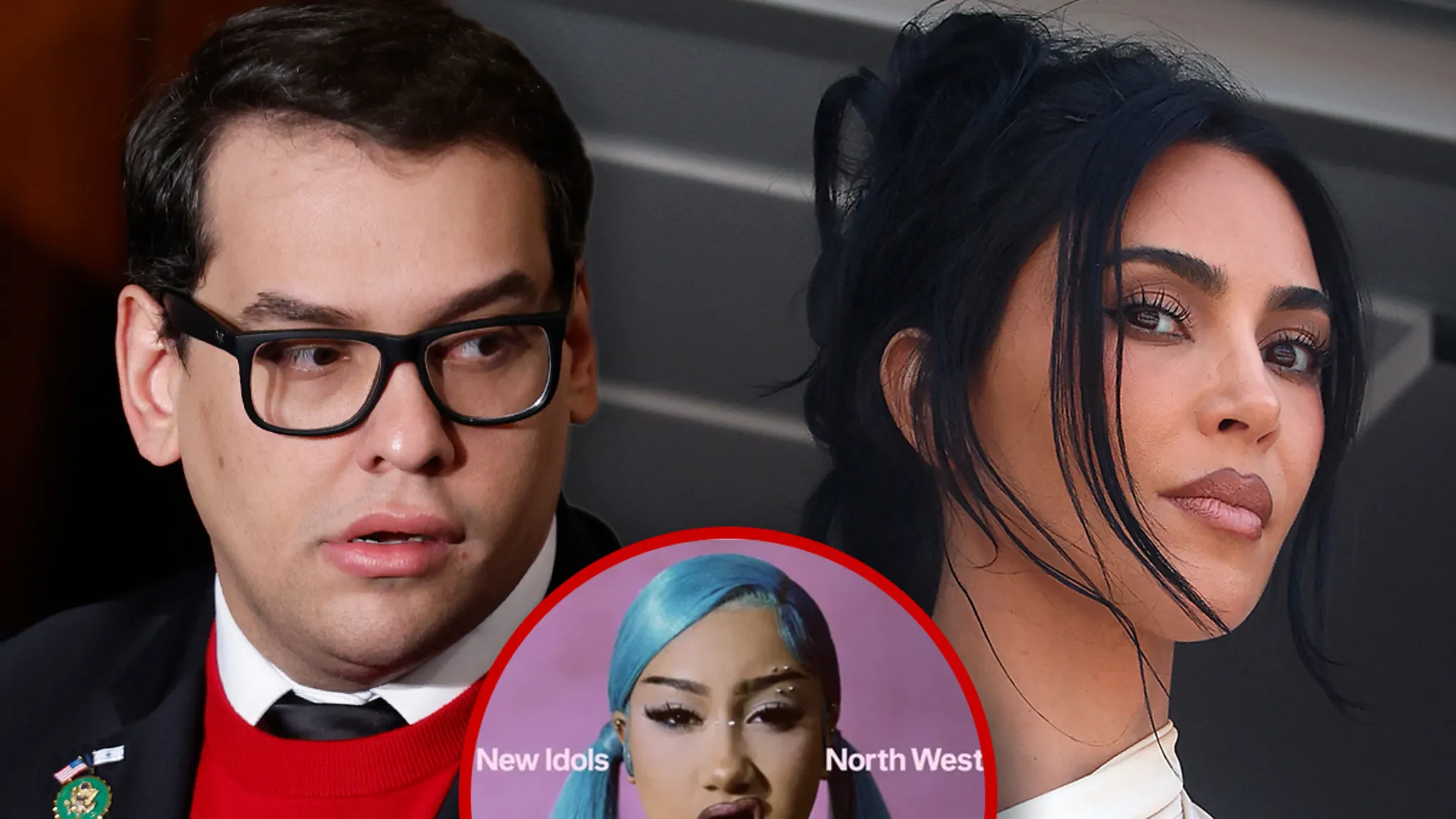 George Santos and Kim Kardashian