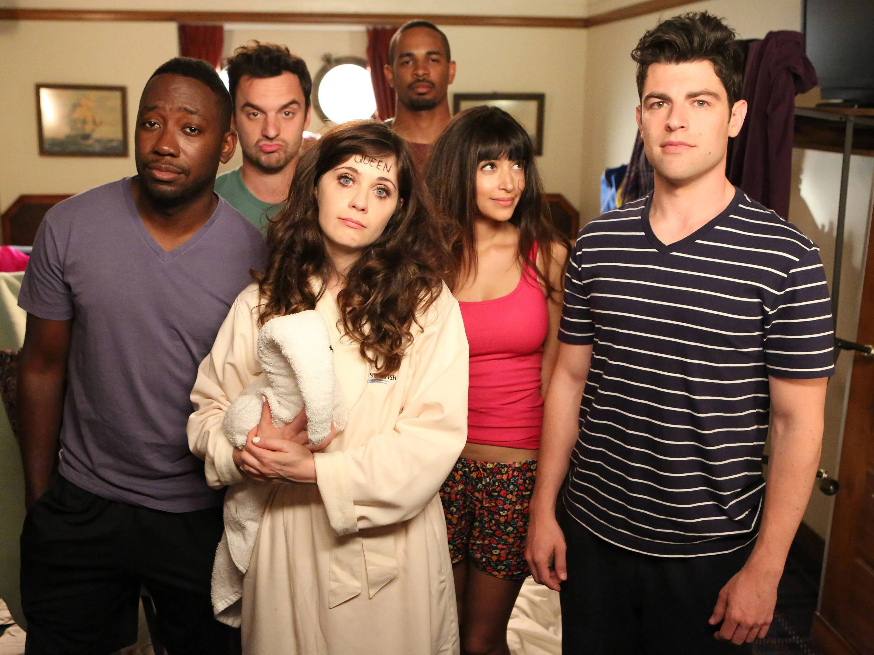 Liz Meriwether and Max Greenfield attending television events