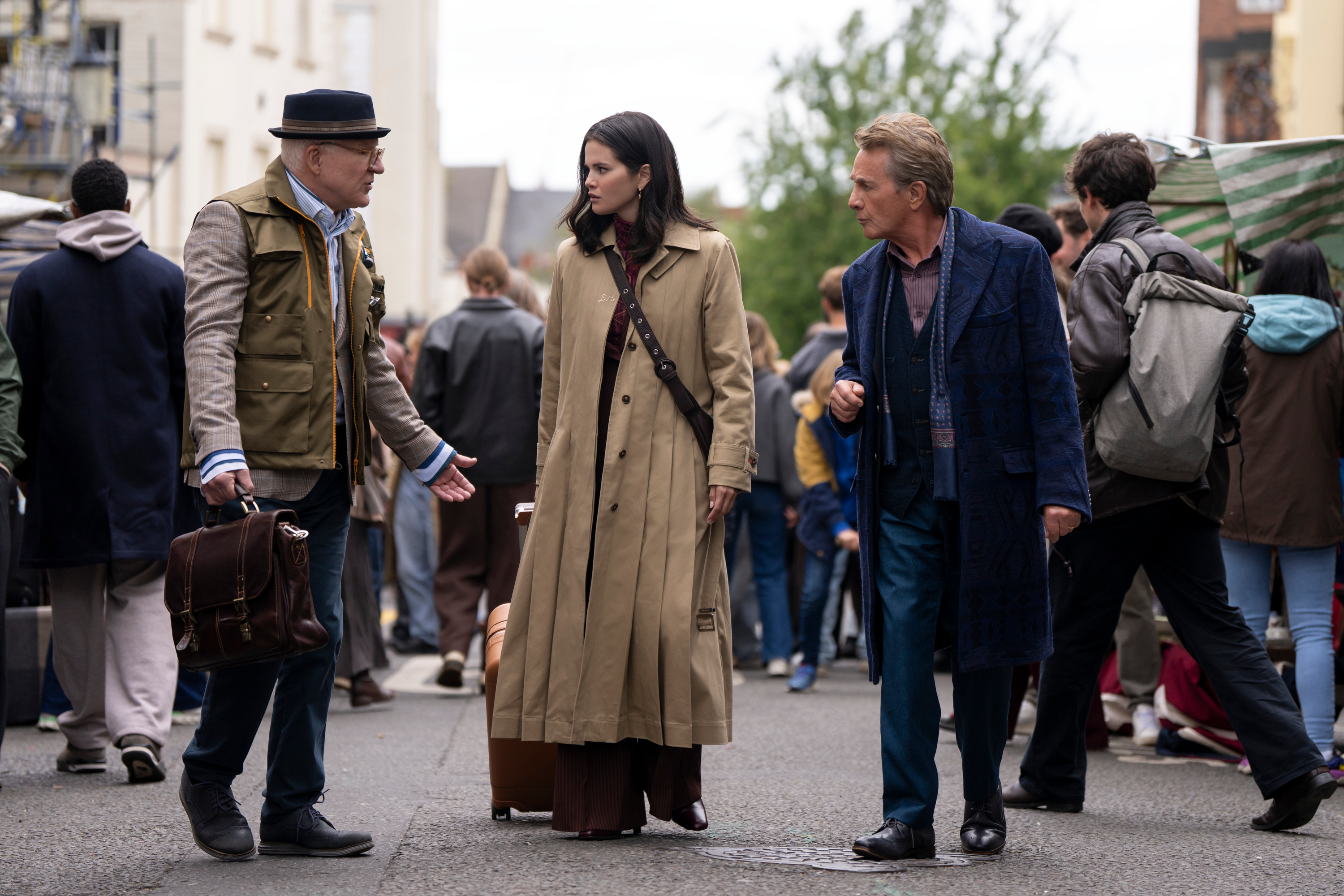 Steve Martin, Martin Short, and Selena Gomez from Only Murders in the Building