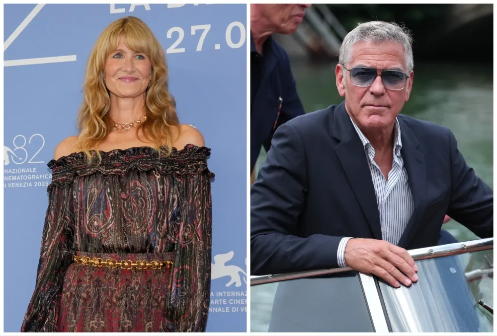 Laura Dern and George Clooney
