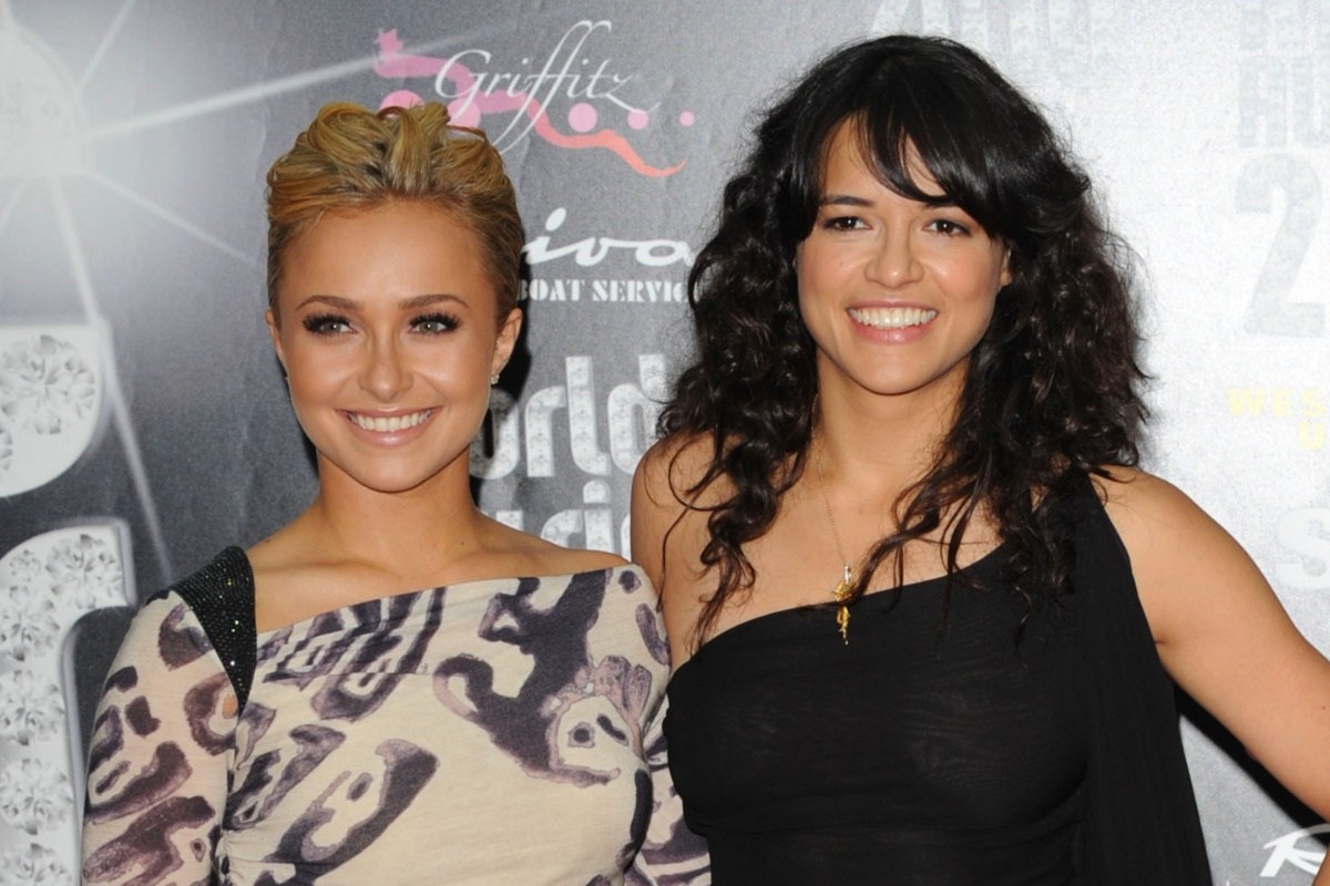 Michelle Rodriguez attending a red carpet anniversary screening event