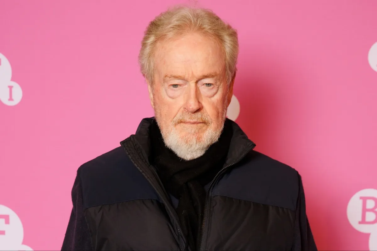 Director Ridley Scott speaking during an interview about his film career.