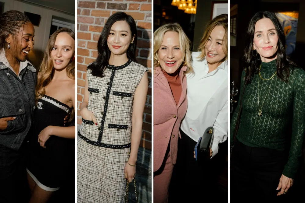 Michelle Yeoh and Ayo Edebiri attending a film festival event