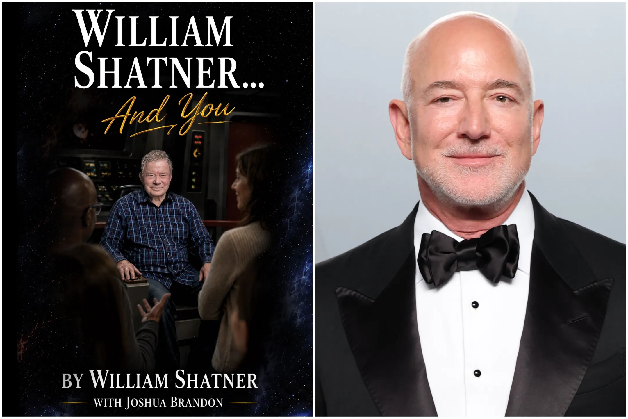 William Shatner and Jeff Bezos discussing Star Trek and space travel