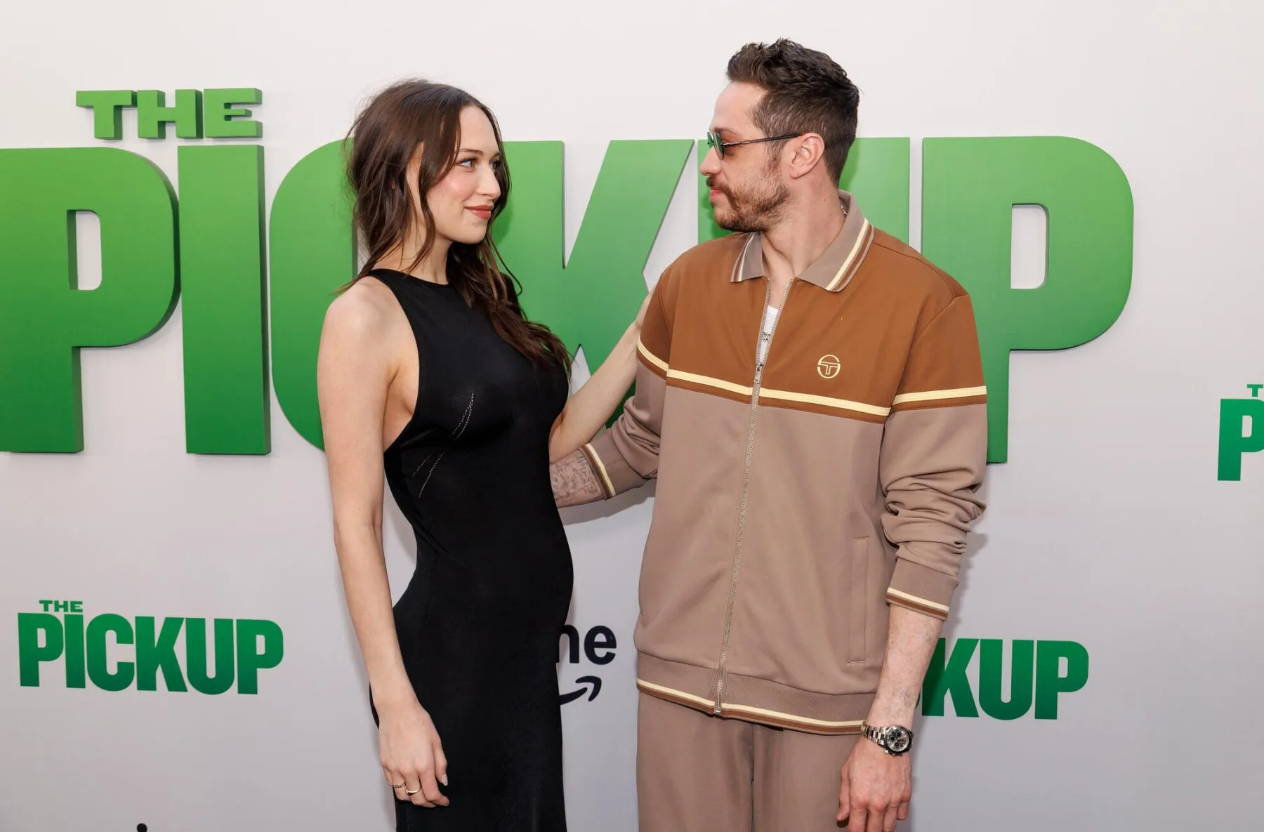 Elsie Hewitt, Pete Davidson at "The Pickup" World Premiere at held Regal LA Live on July 27, 2025 in Los Angeles, California.