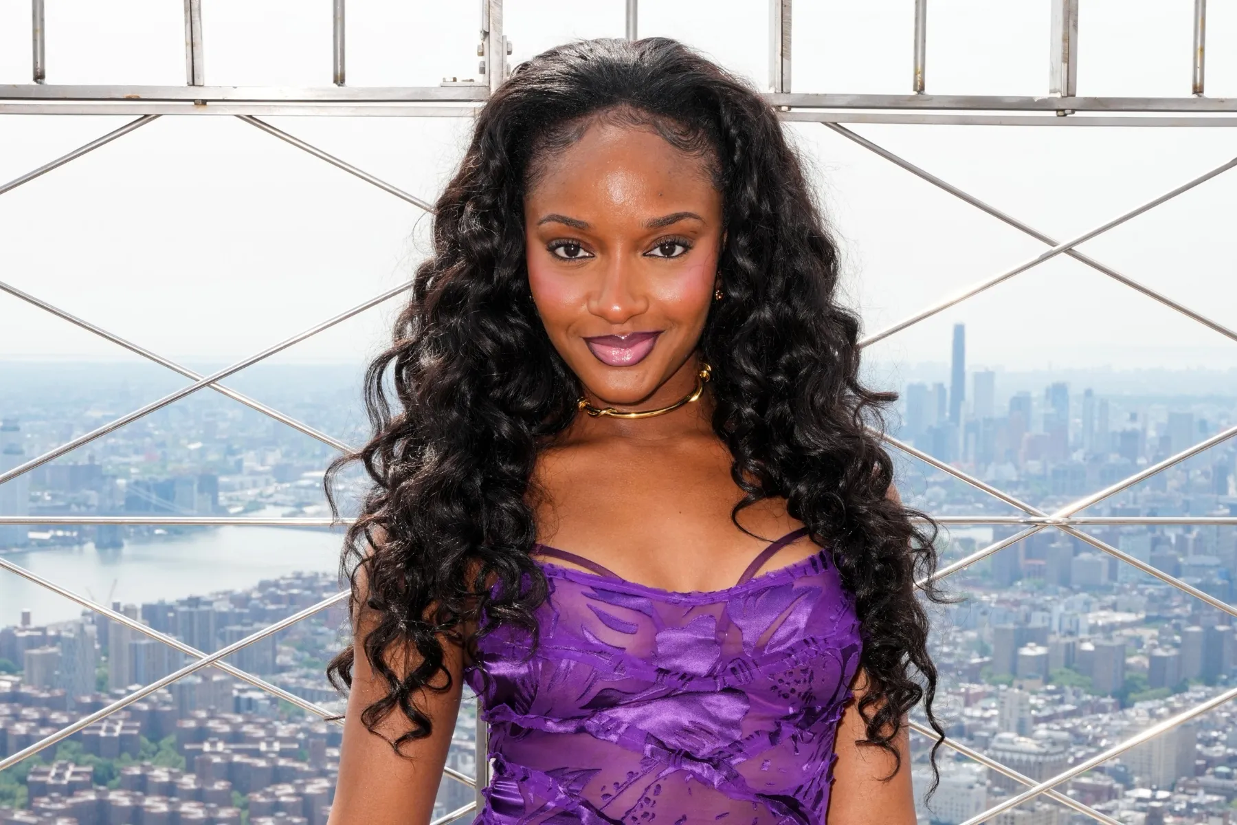 Ayra Starr lights the Empire State Building in celebration of the release of 'StarrGirl' in partnership with the Endometriosis Foundation of America at The Empire State Building on Aug. 14, 2026 in New York City.