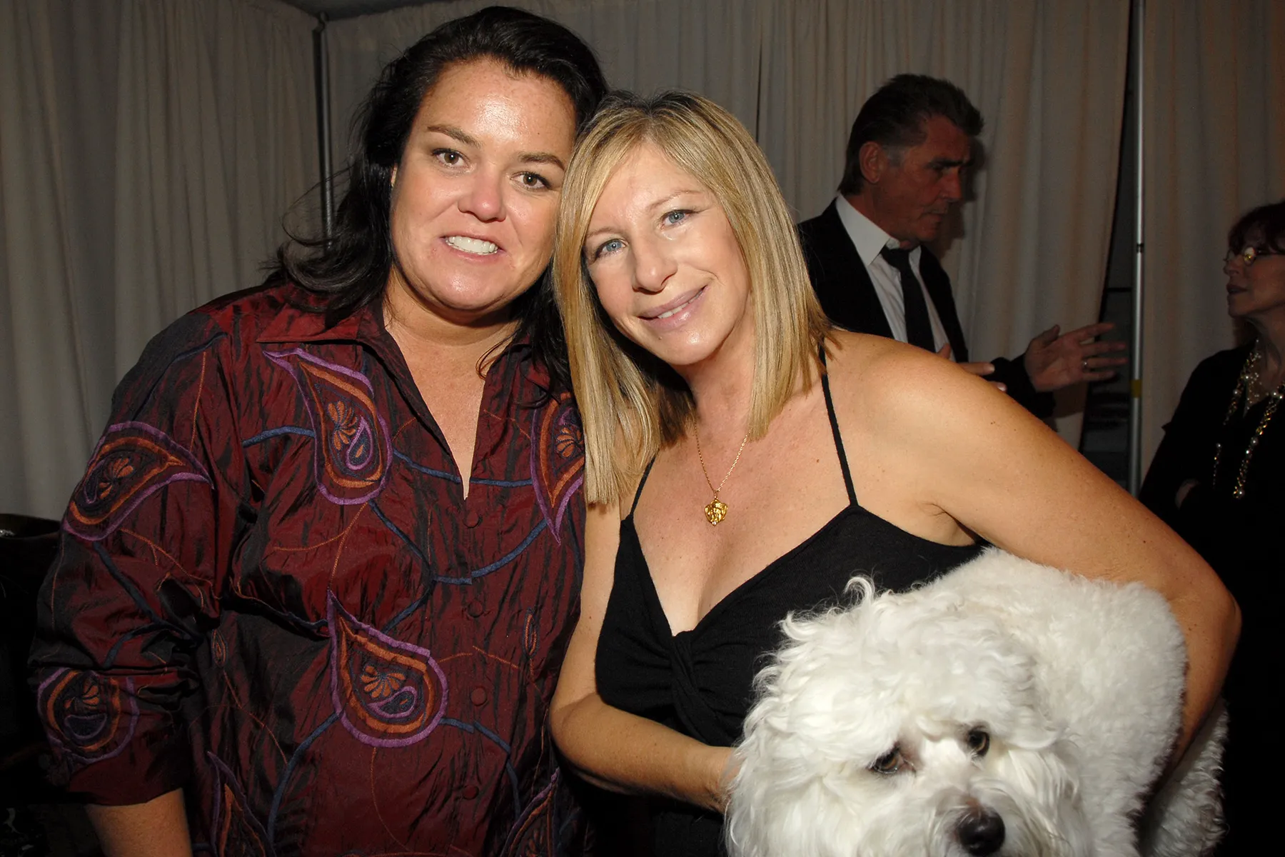 Rosie O'Donnell and Barbra Streisand backstage at Barbra Streisand in Concert, October 11th, 2006 at Madison Square Garden in New York City, New York, United States.
