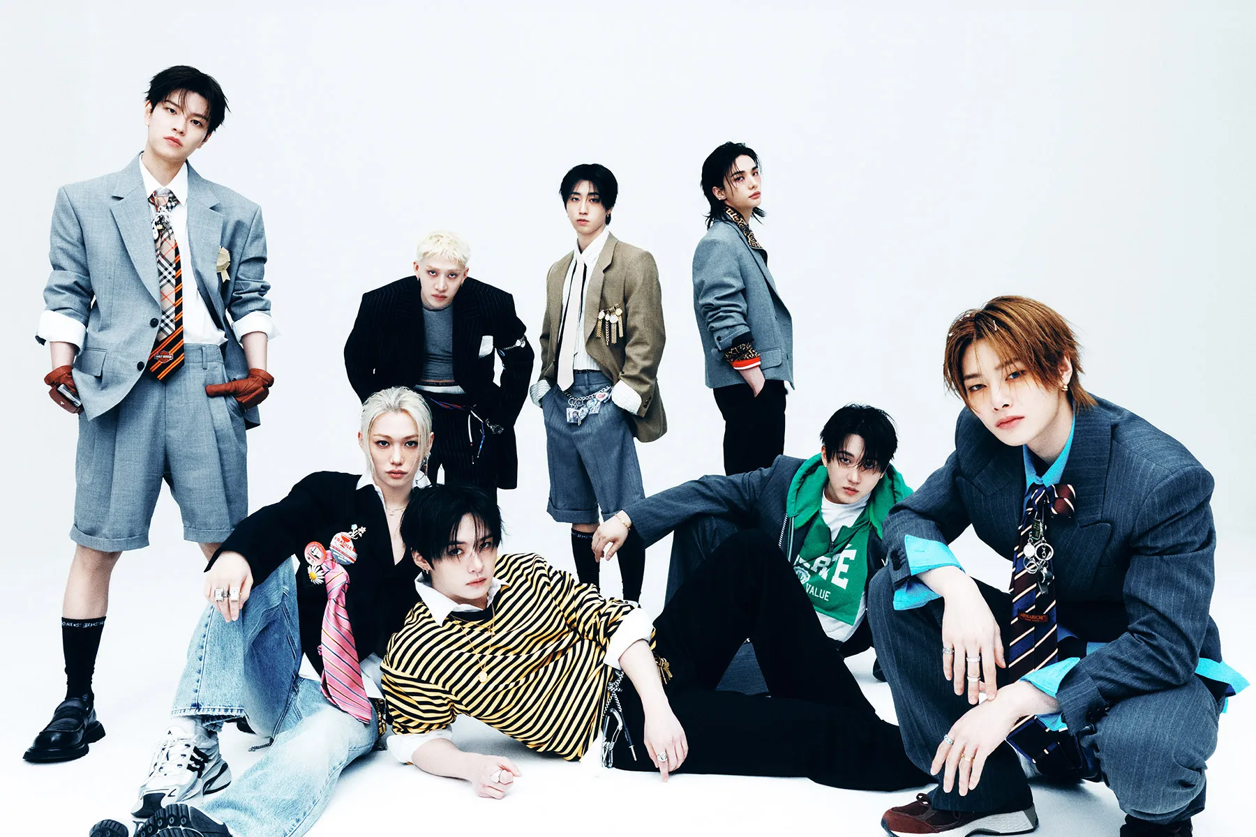Stray Kids performing live on stage during a concert event