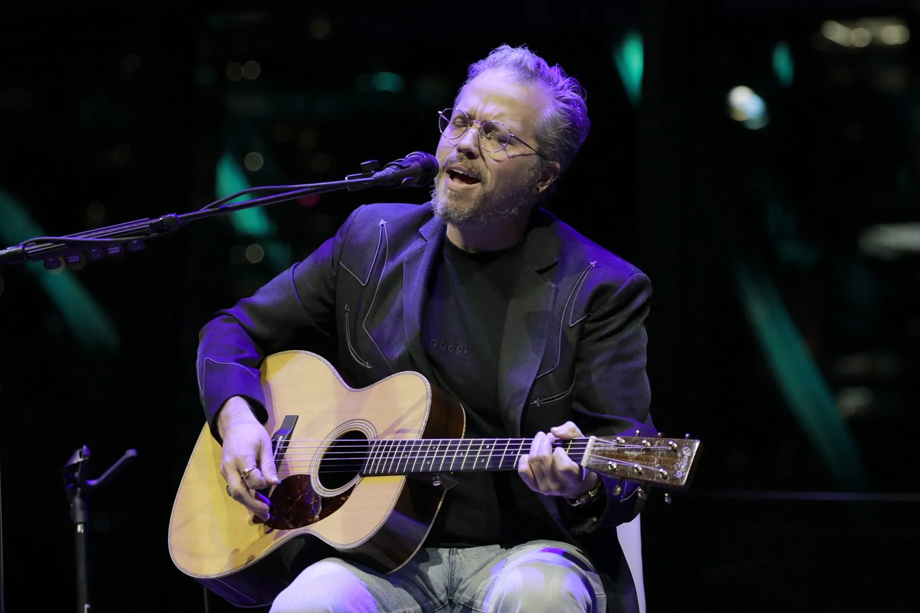 NASHVILLE, TENNESSEE - NOVEMBER 13: Jason Isbell performs onstage during the new exhibition, Muscle Shoals: Low Rhythm Rising at Country Music Hall of Fame and Museum on November 13, 2025 in Nashville, Tennessee. (Photo