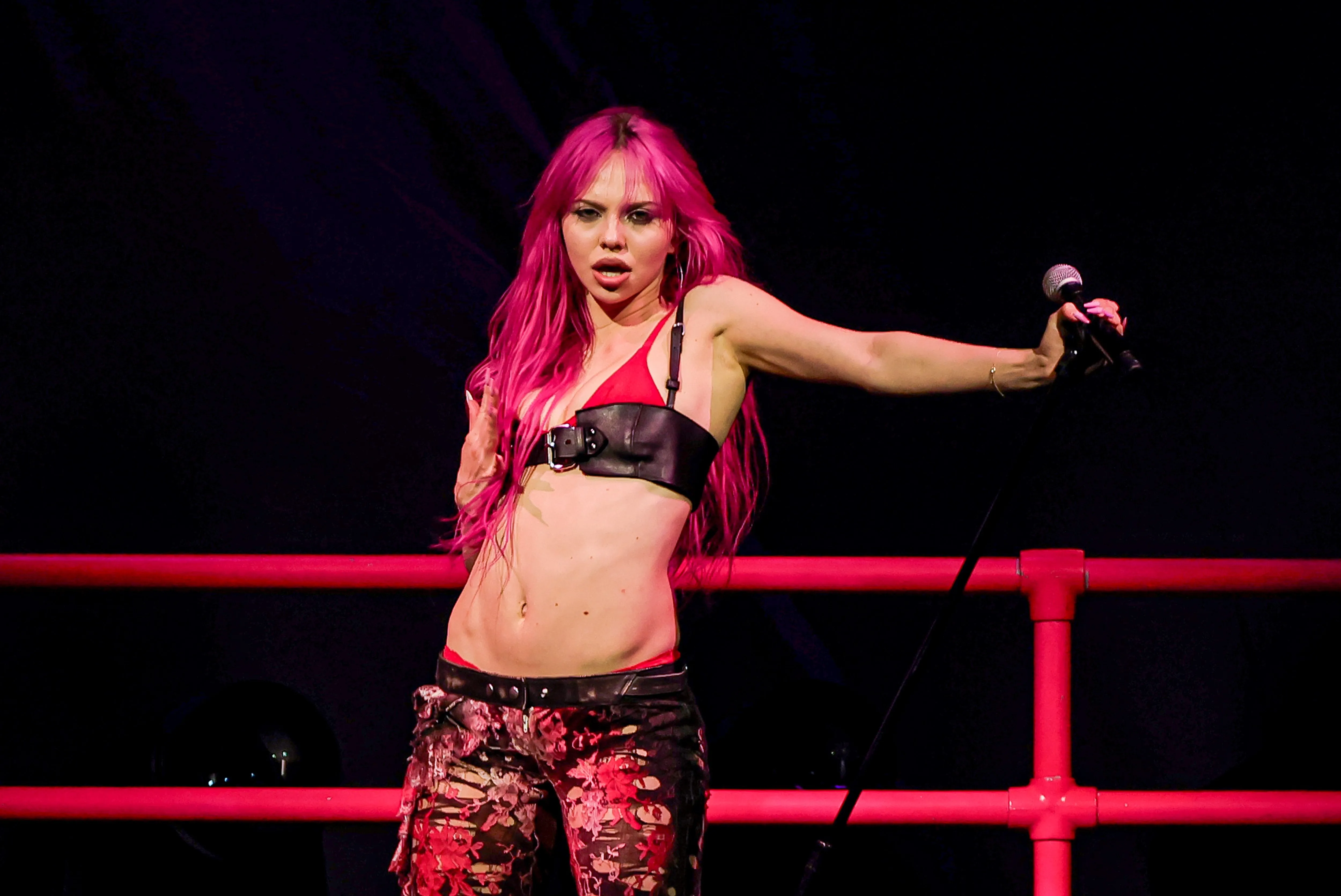 INGLEWOOD, CALIFORNIA - MAY 16: Adéla performs onstage during the Demi Lovato "It's Not That Deep" Tour at The Kia Forum on May 16, 2026 in Inglewood, California.