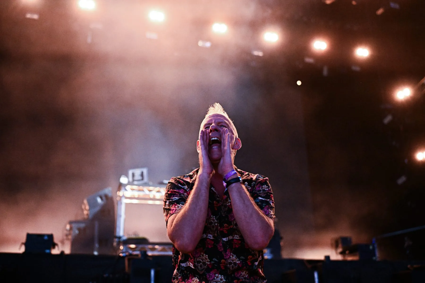 Fatboy Slim performs during the 2026 Boardmasters Festival at Watergate Bay on August 07, 2026 in Newquay, England. More than 45,000 music fans are expected at Boardmasters 2026 with over 90 artists performing over the