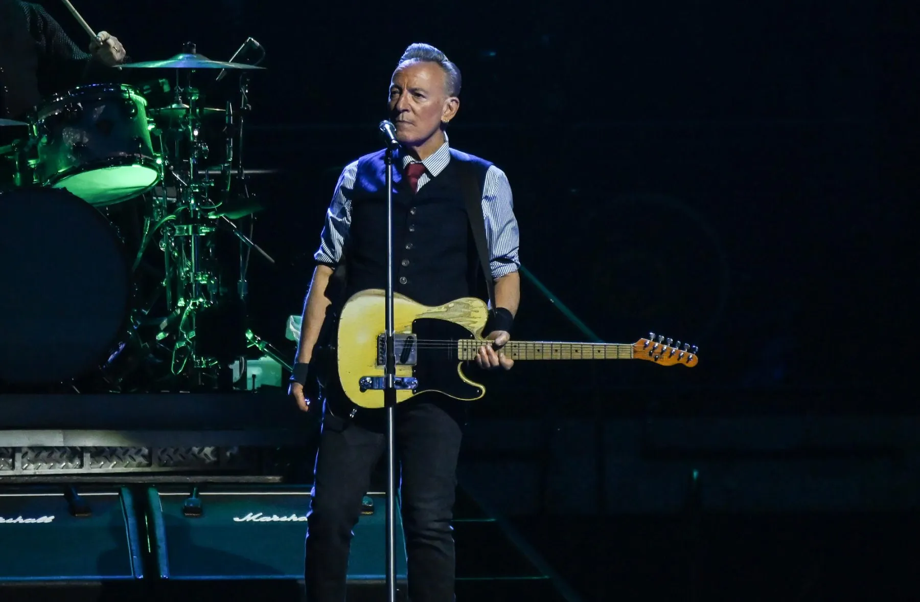 Bruce Springsteen performs onstage at the Bruce Springsteen & The E Street Band - Land of Hope & Dreams American Tour held at Madison Square Garden on May 11, 2026 in New York, New York.