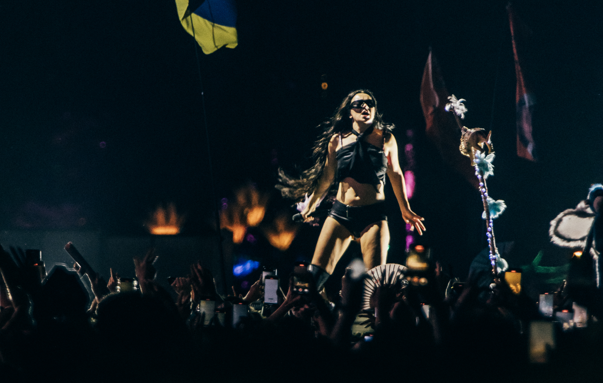 Charli XCX looking back at past festival performances in an interview