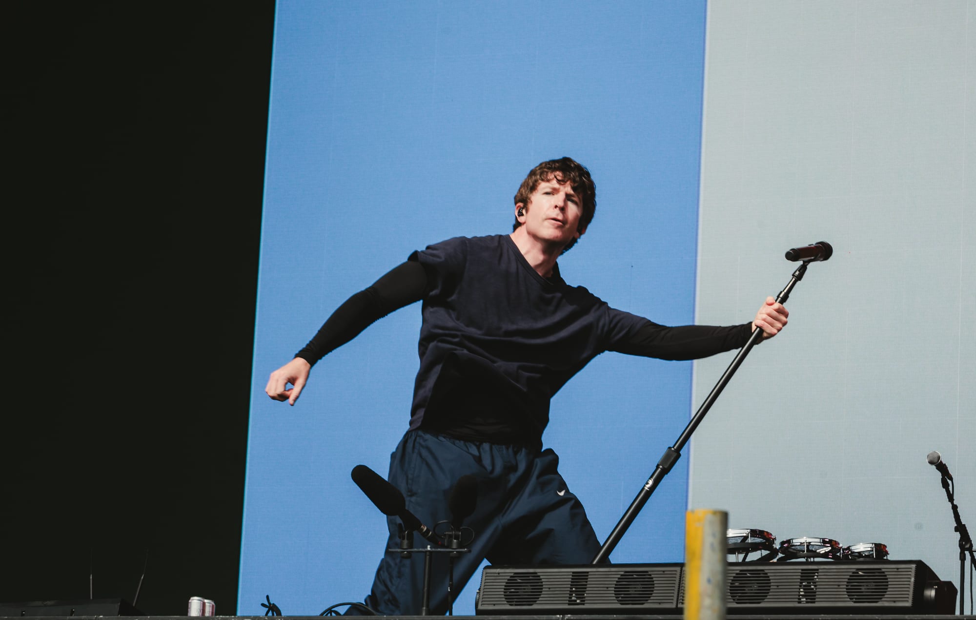 Turnstile performing live on stage during a concert