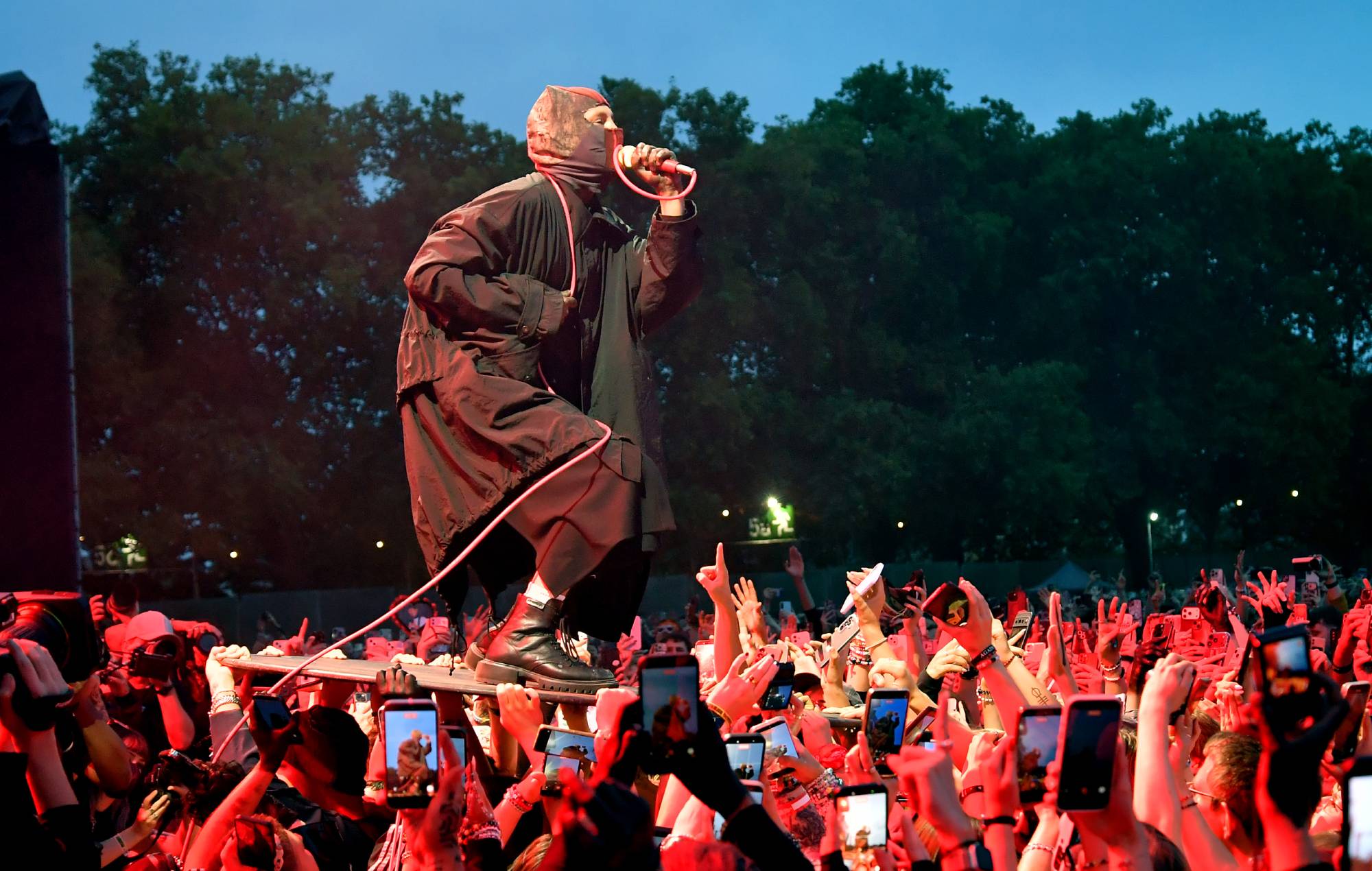 Tyler Joseph and Josh Dun of Twenty One Pilots performing live on stage at All Points East 2026.