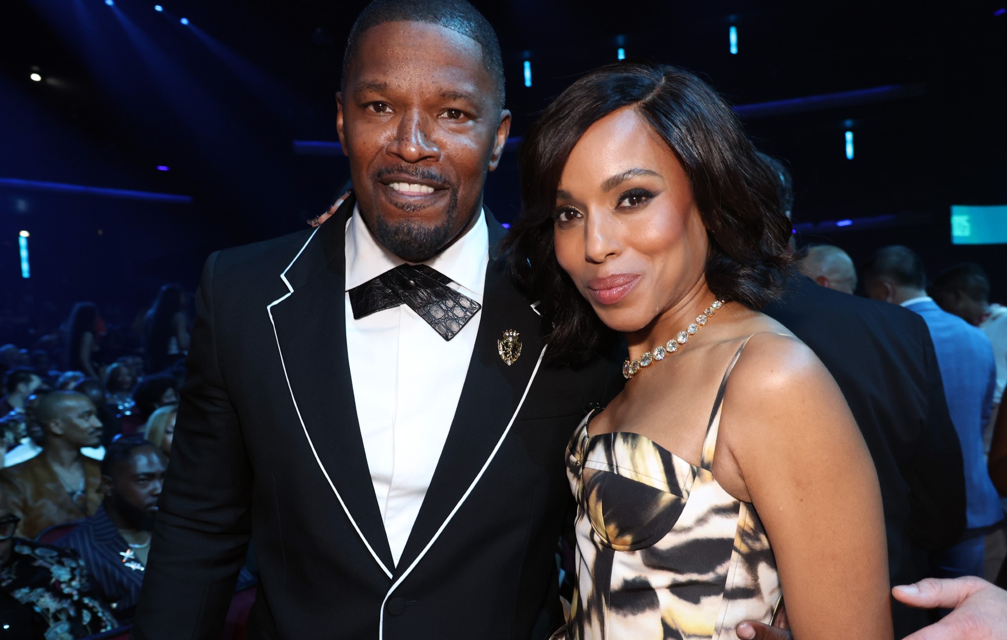 Jamie Foxx and Kerry Washington attending a movie premiere together
