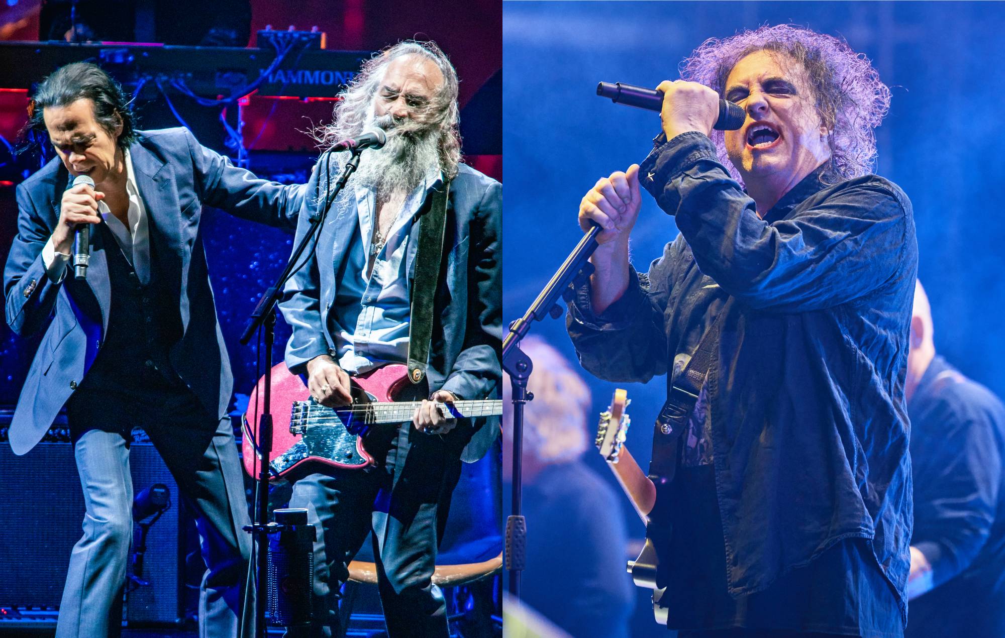 Nick Cave & The Bad Seeds watching The Cure perform live at Way Out West festival
