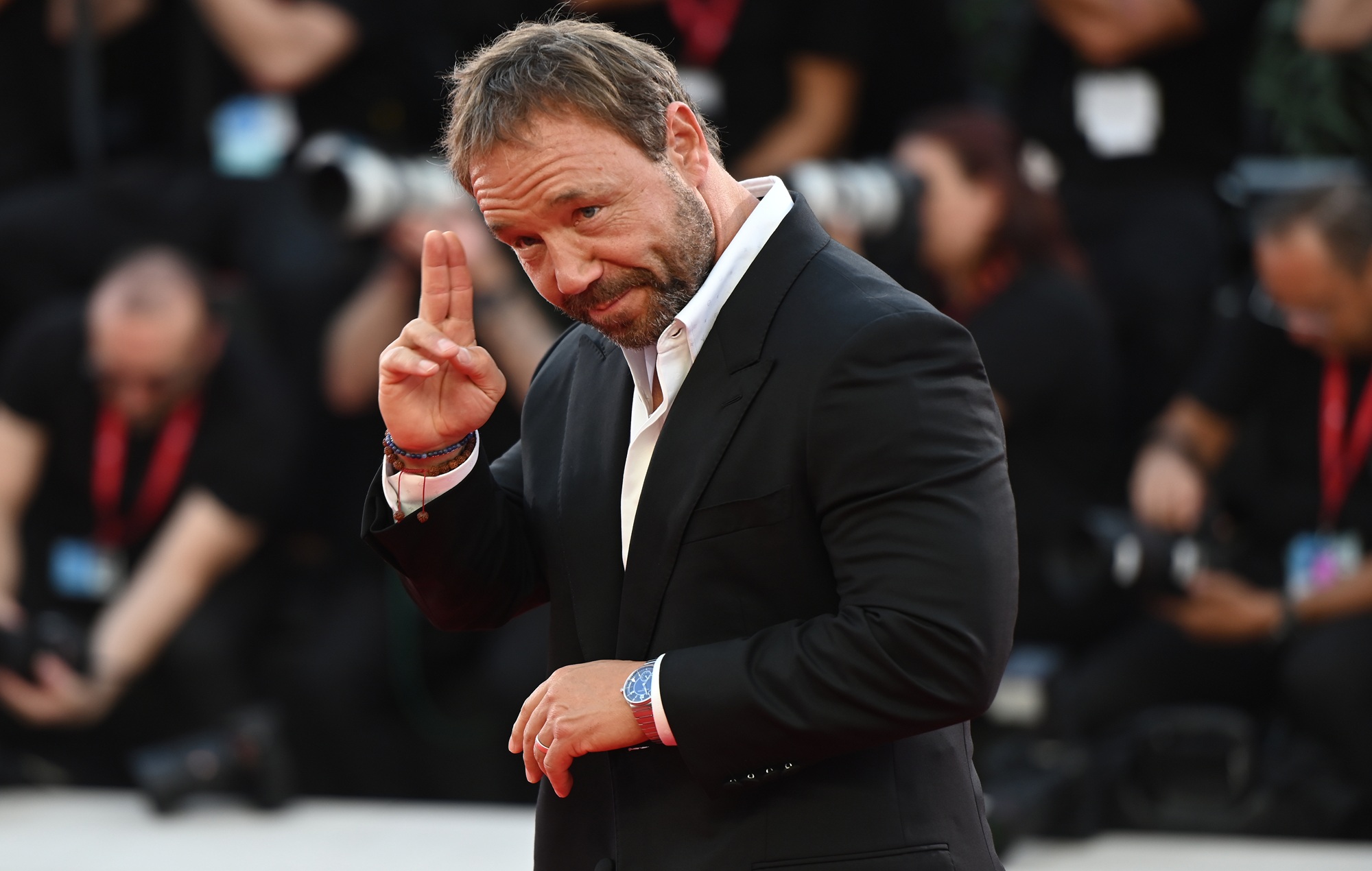 Stephen Graham attending a film premiere on the red carpet
