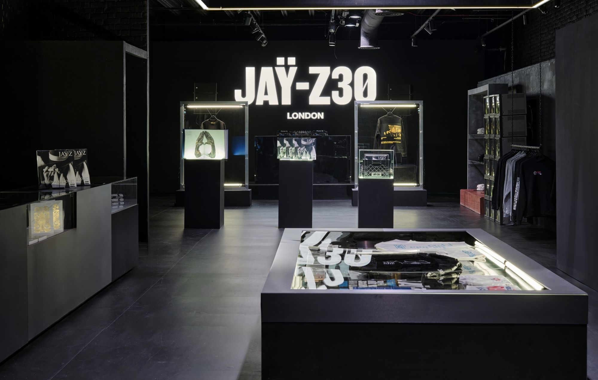 Jay-Z performing on stage on his JAŸ-Z 30 world tour