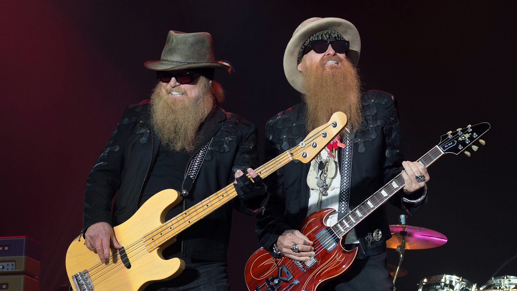 ZZ Top performing live on stage during a concert