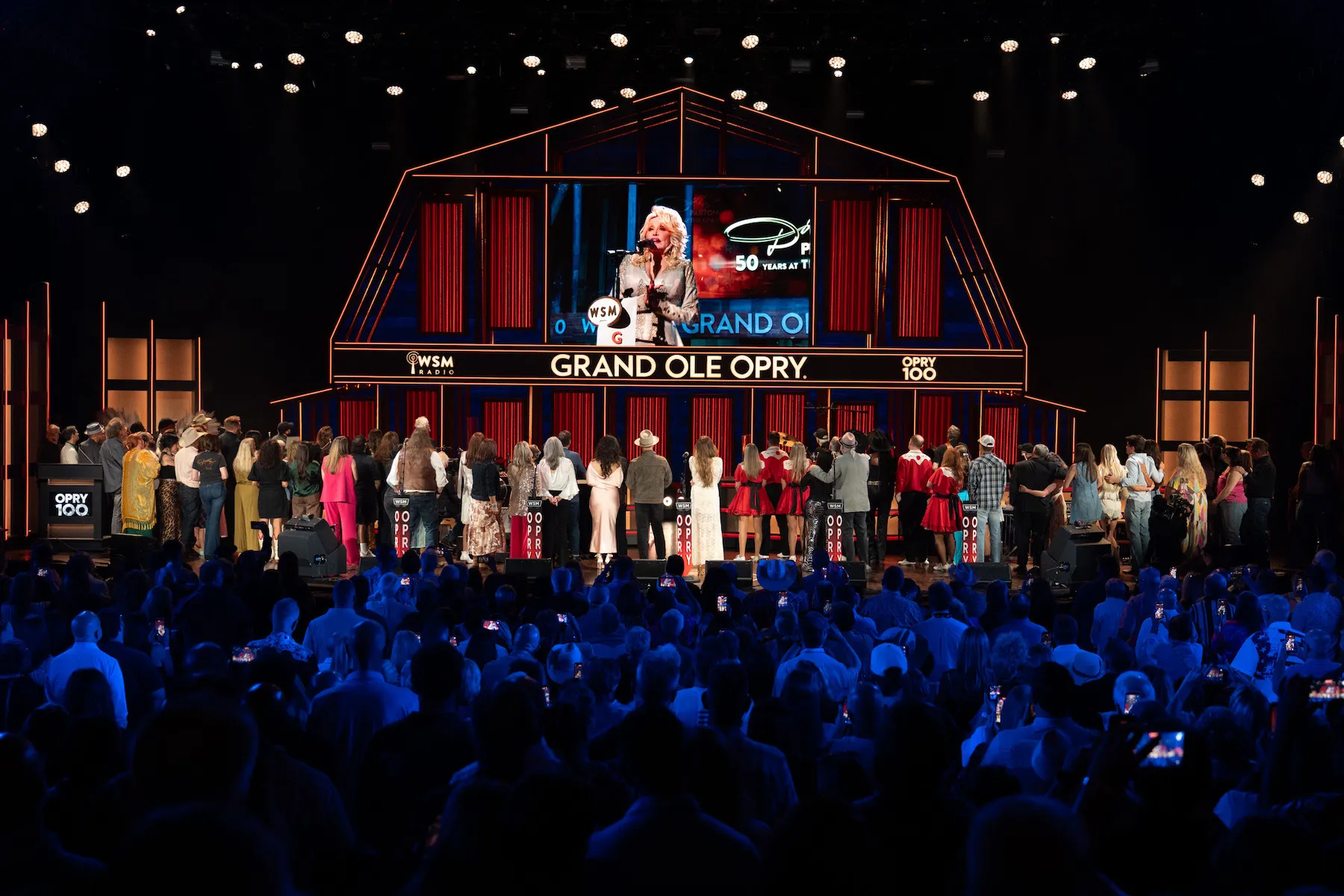 Country icon Dolly Parton honored during a special tribute performance at the Grand Ole Opry