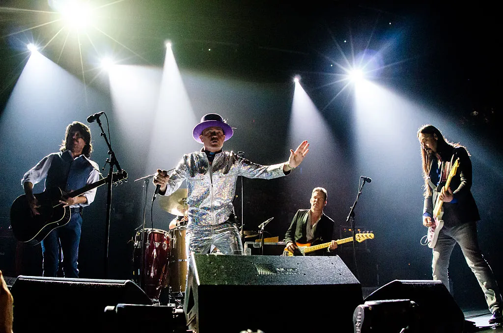 The Tragically Hip performing live on stage