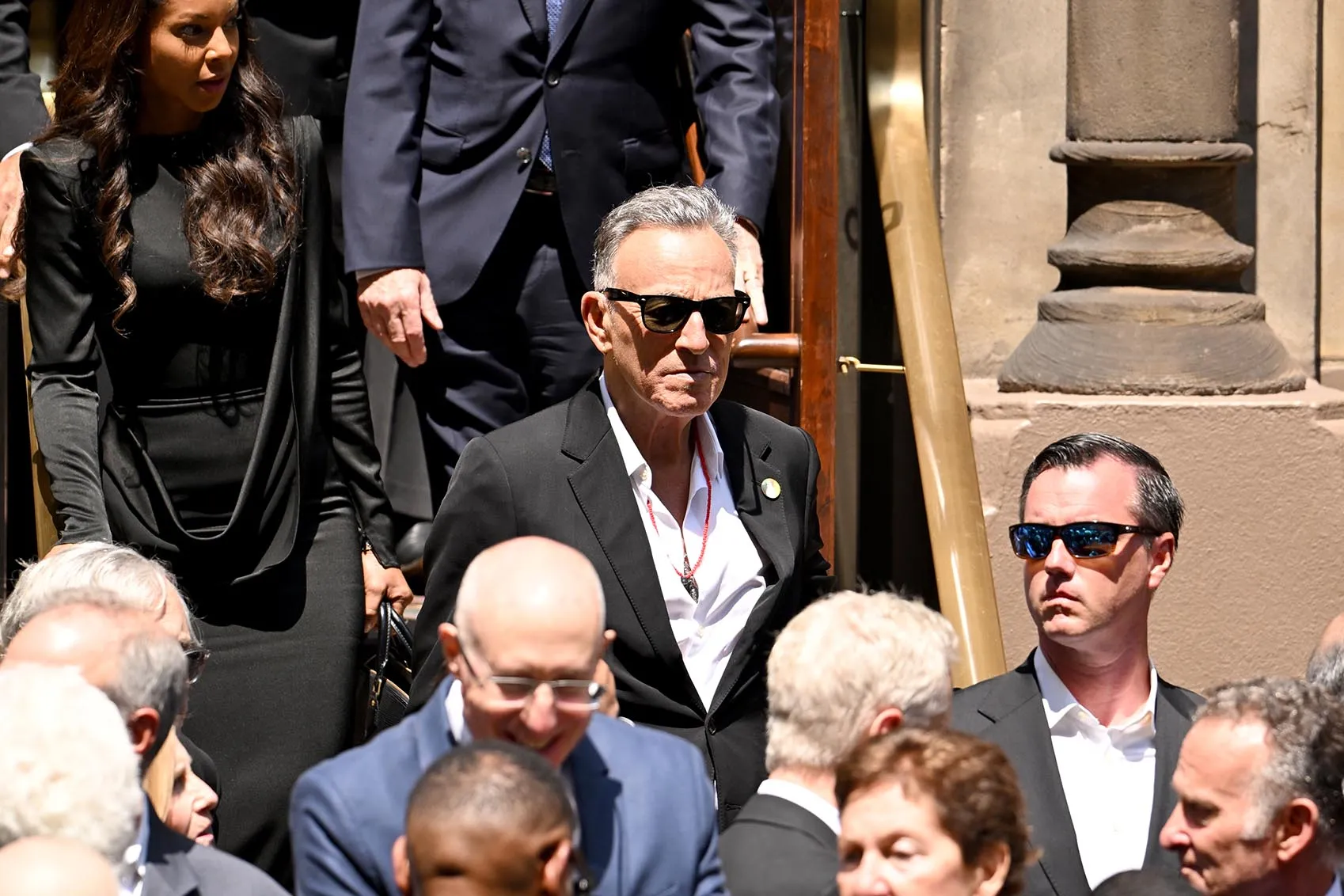 Bruce Springsteen was one of many A-list mourners at Clive Davis’ funeral.
