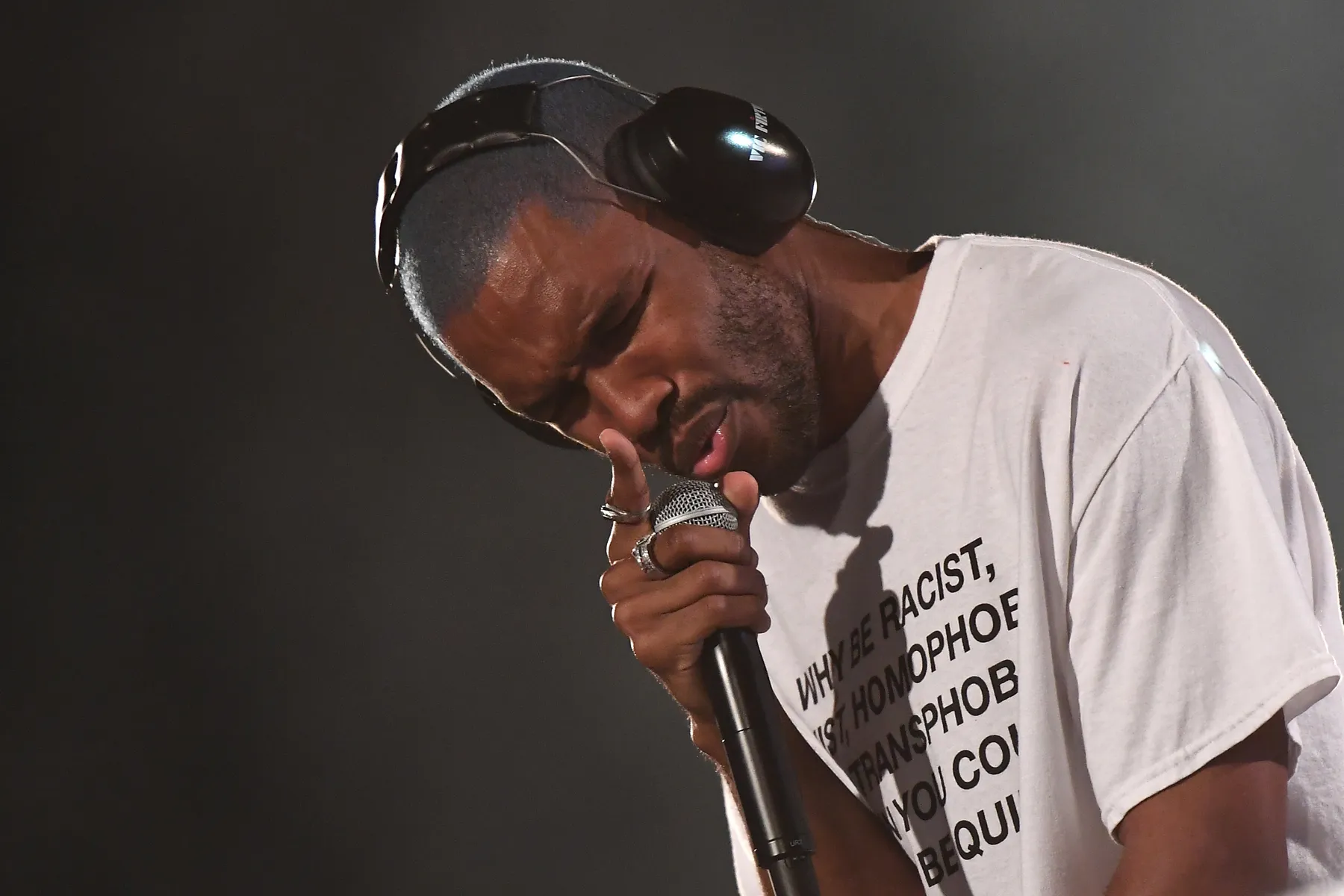 Frank Ocean performing on stage during a concert