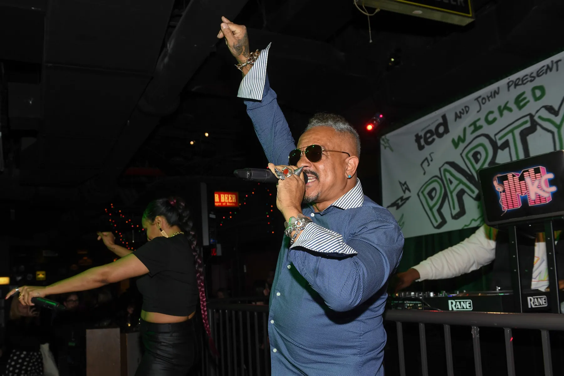 Freedom Williams performing on stage.