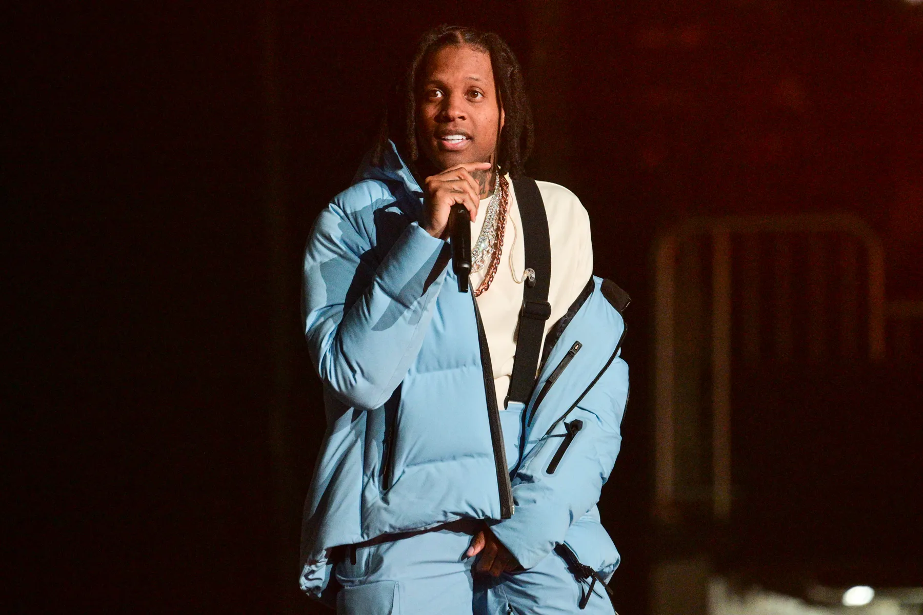 Rapper Lil Durk appearing in court alongside his legal defense team