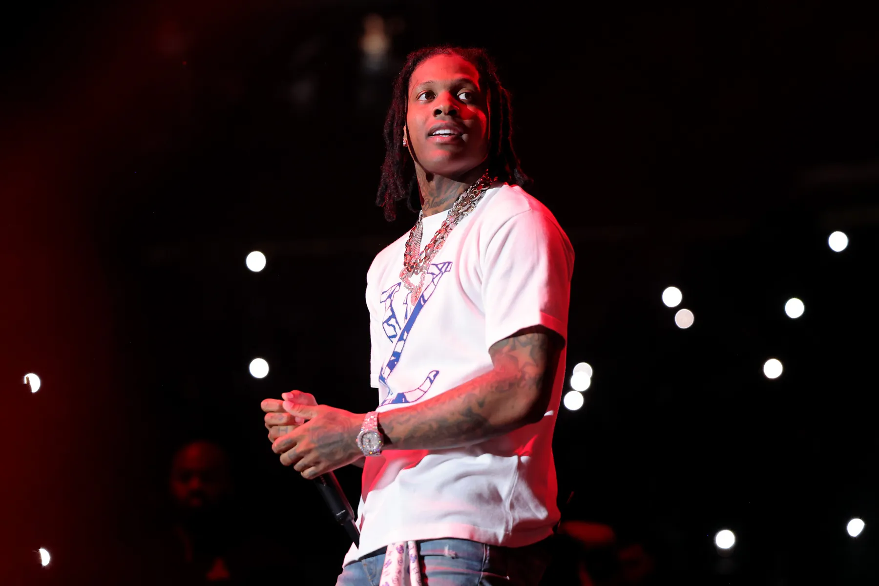 Lil Durk performing on stage