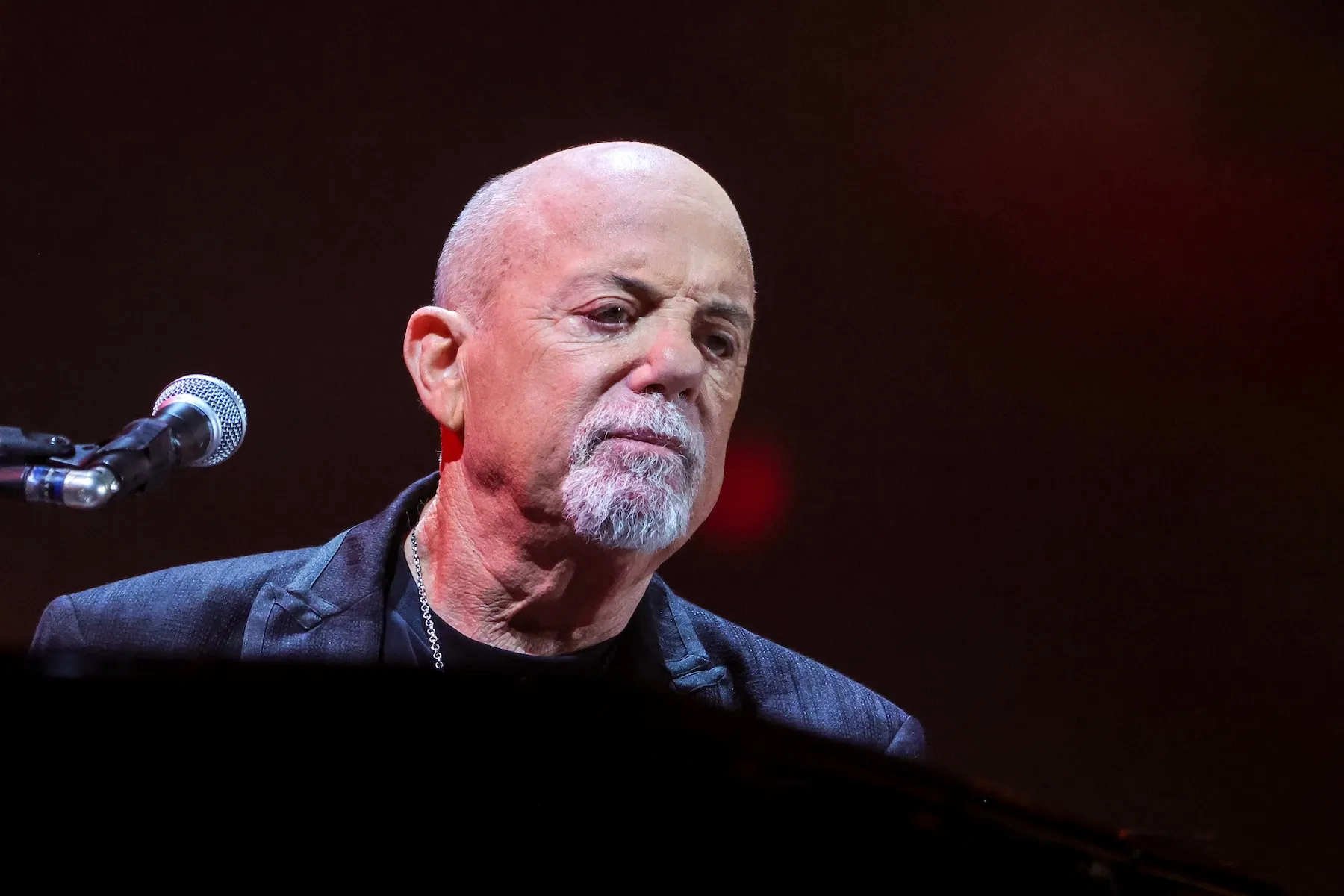 LAS VEGAS, NEVADA - NOVEMBER 09: Billy Joel performs at Allegiant Stadium on November 09, 2024 in Las Vegas, Nevada.