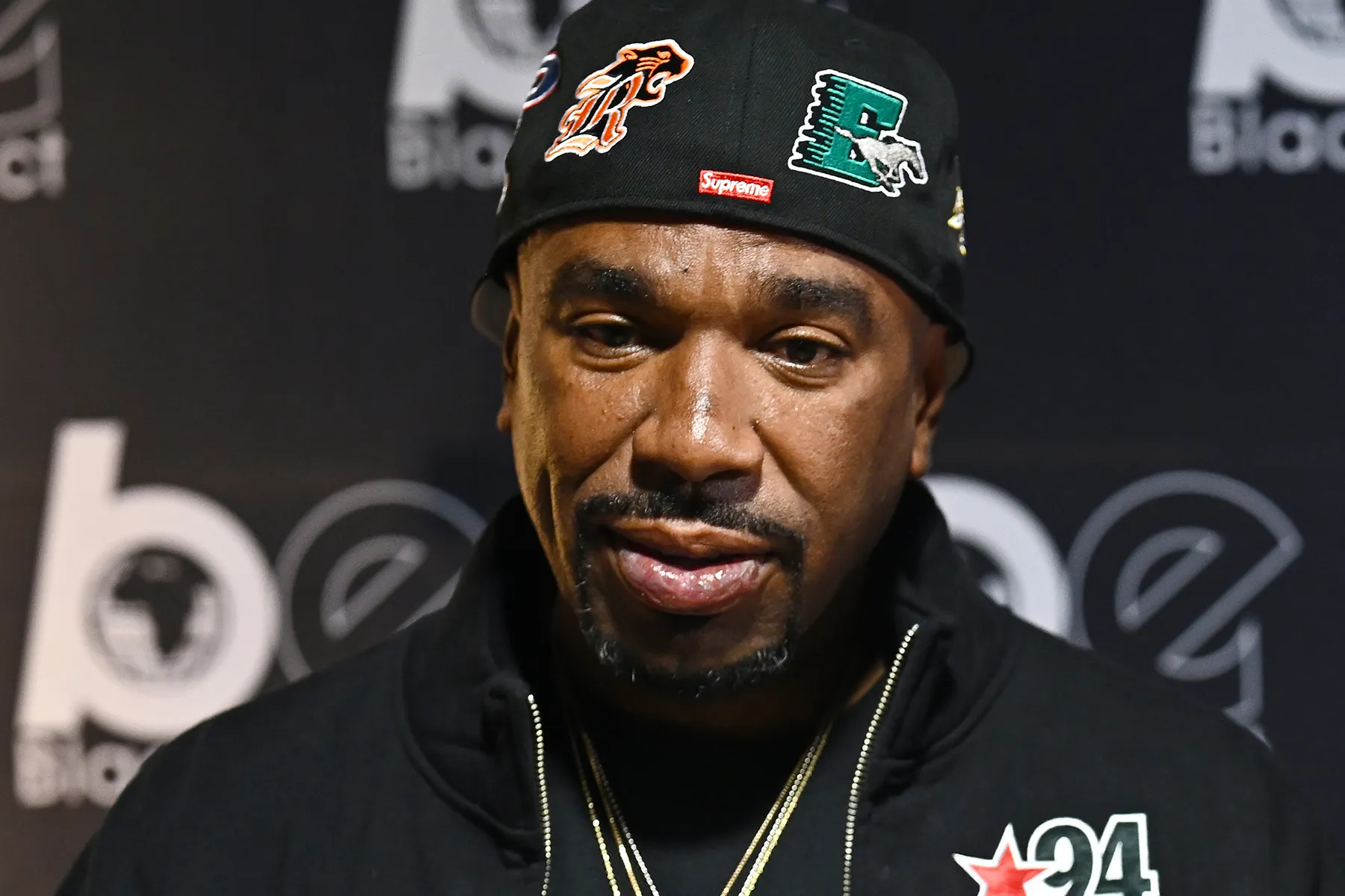 Rapper N.O.R.E. arriving at an entertainment event