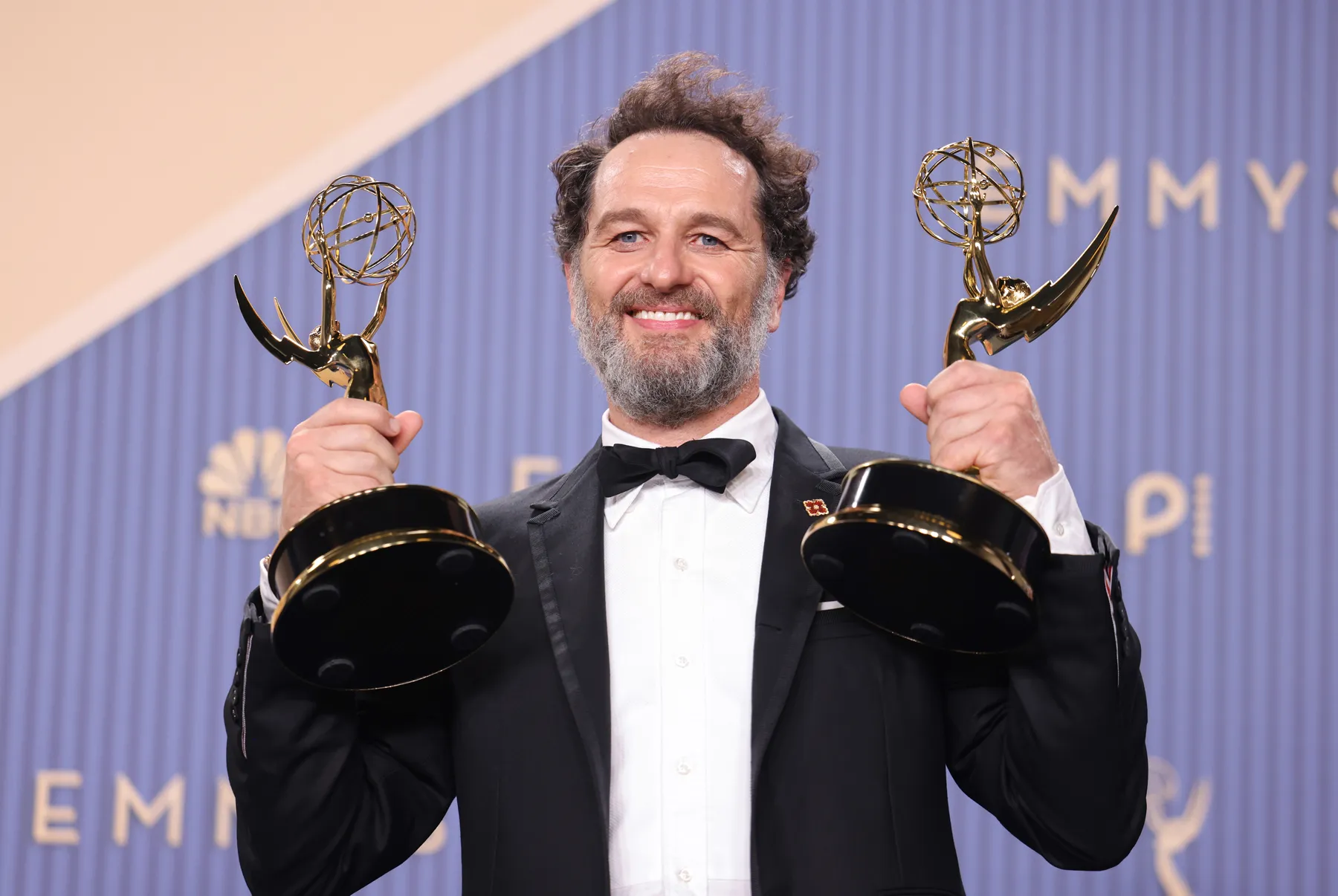 78th PRIMETIME EMMY AWARDS -- Pictured: Matthew Rhys, winner of the Outstanding Lead Actor in a Comedy Series Award for "Widow's Bay" and winner of the Outstanding Lead Actor in a Limited or Anthology Series or Movie Awa