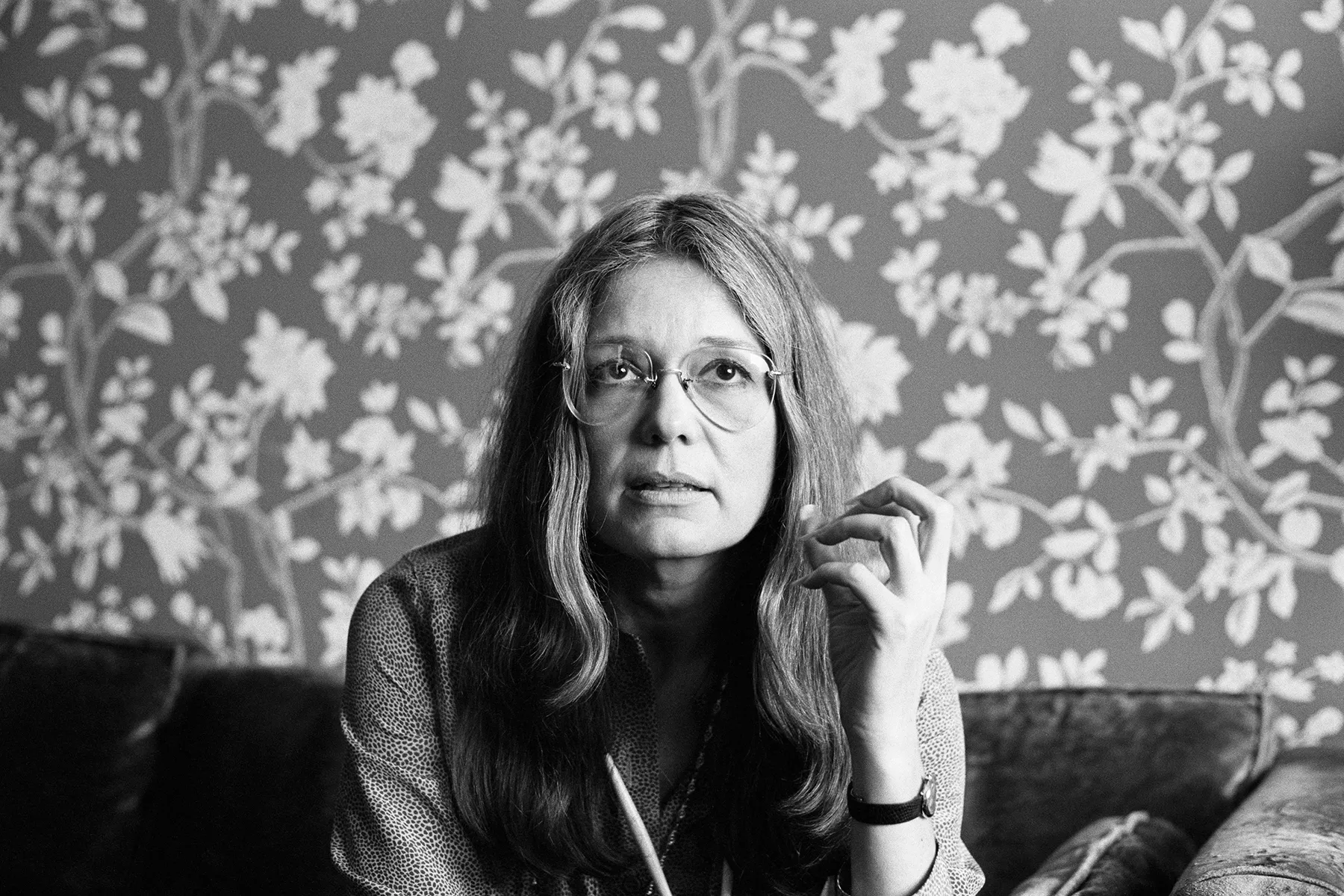 Gloria Steinem speaking at an event