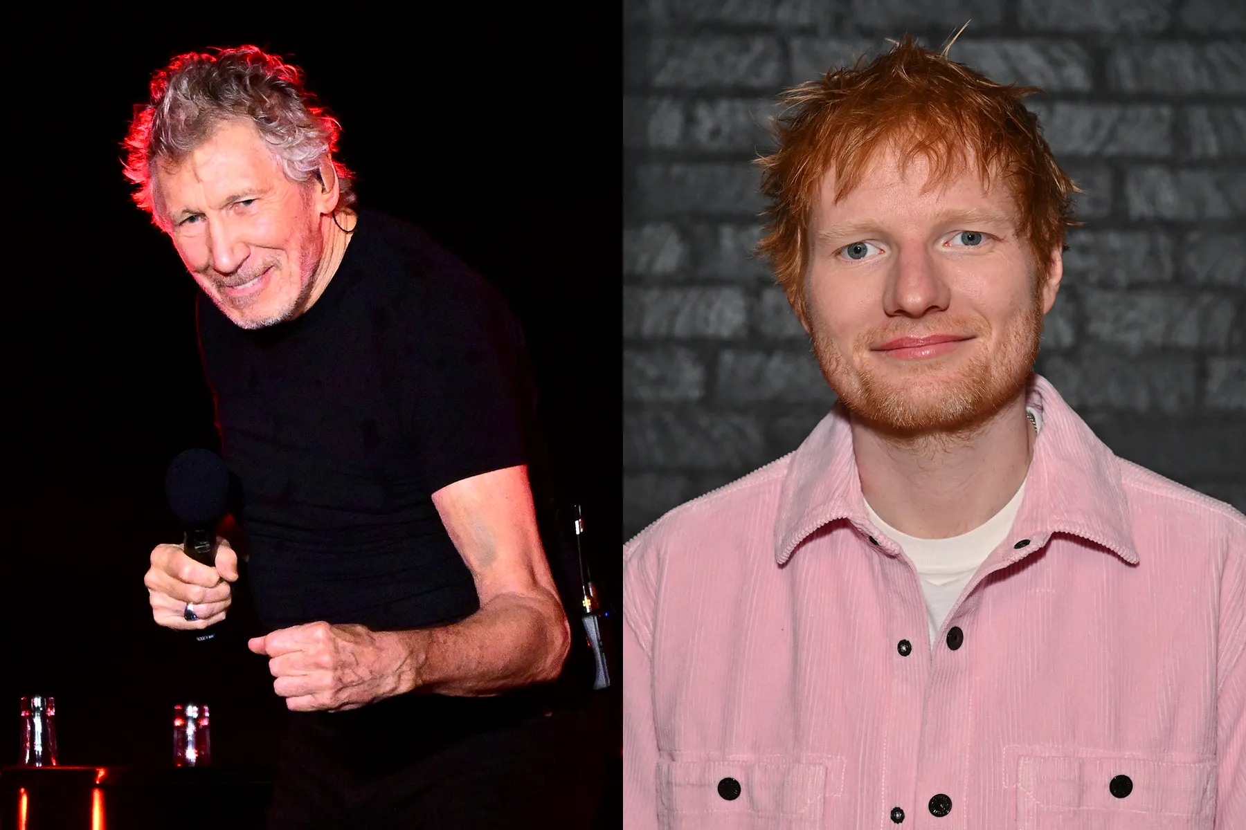 Ed Sheeran performing live on stage
