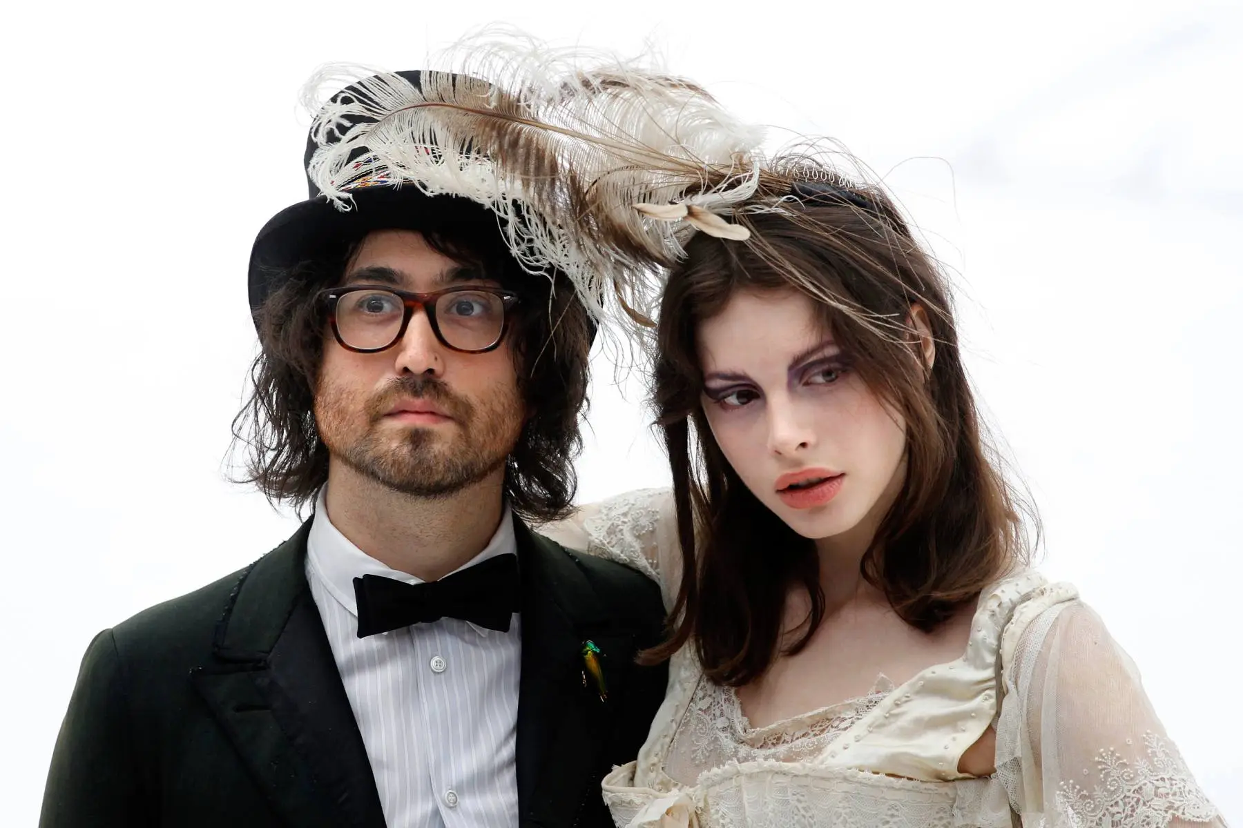 Sean Ono Lennon posing at a music event