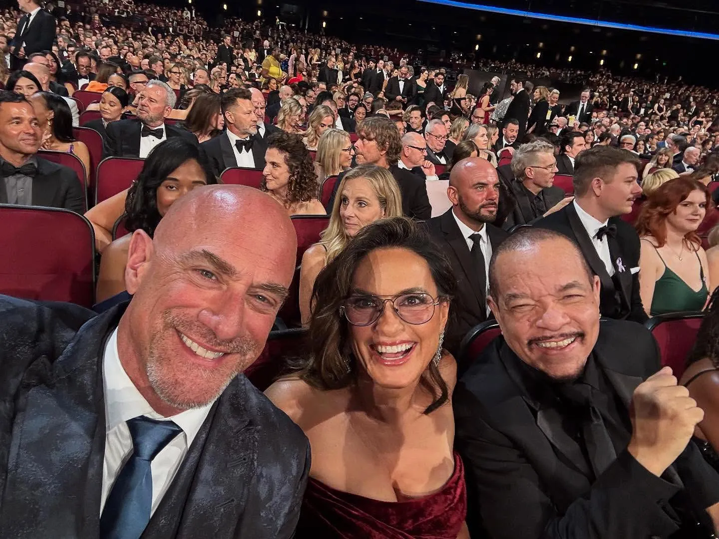 Celebrities taking behind the scenes selfies before attending the Emmy Awards