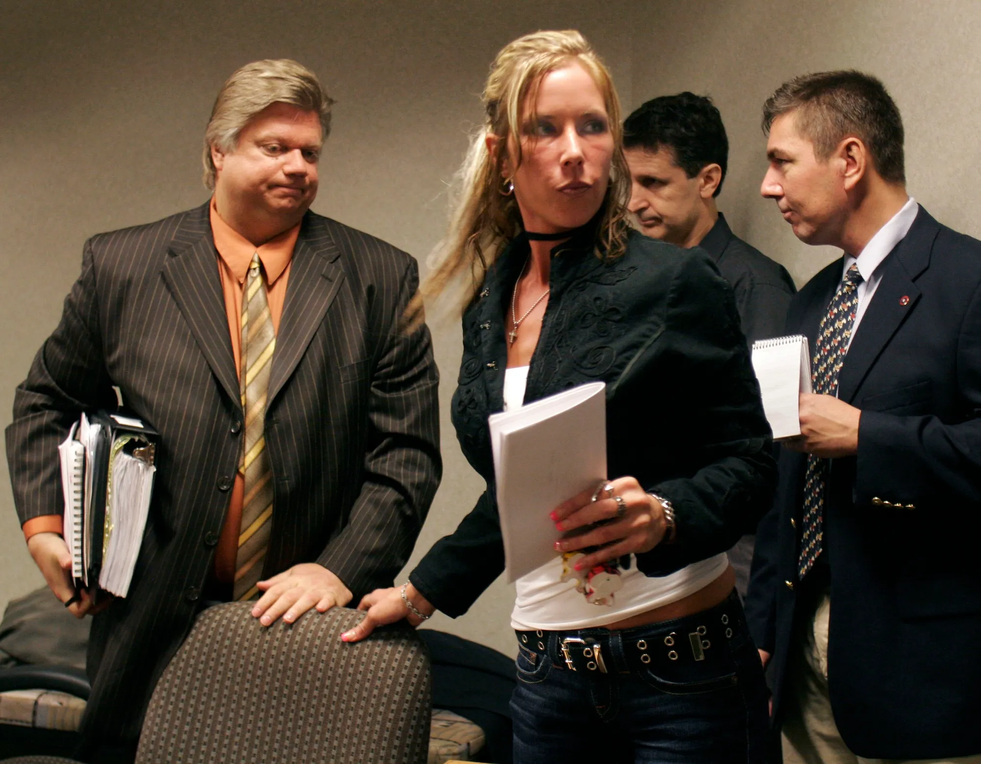 Kim Scott and Eminem at a public event