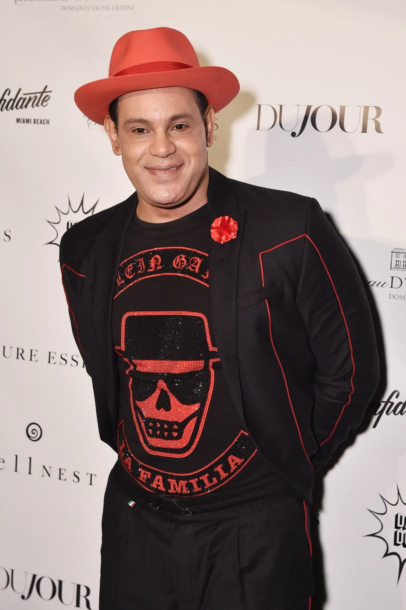 Sammy Sosa smiling at a VIP event in Beverly Hills
